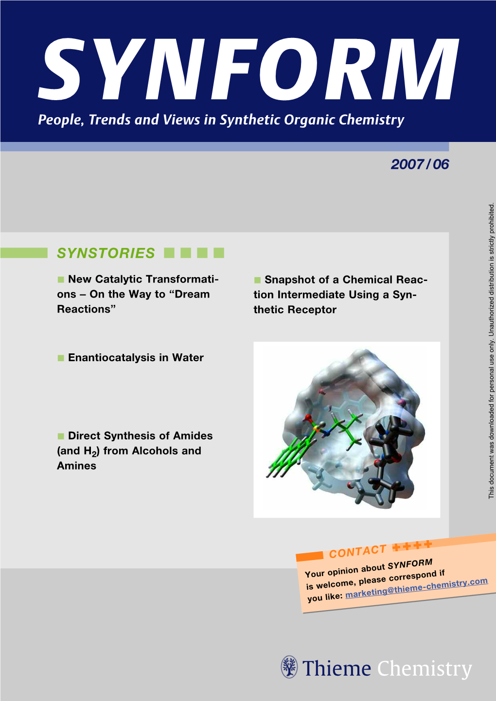 Thieme Chemistry SYNFORM A63