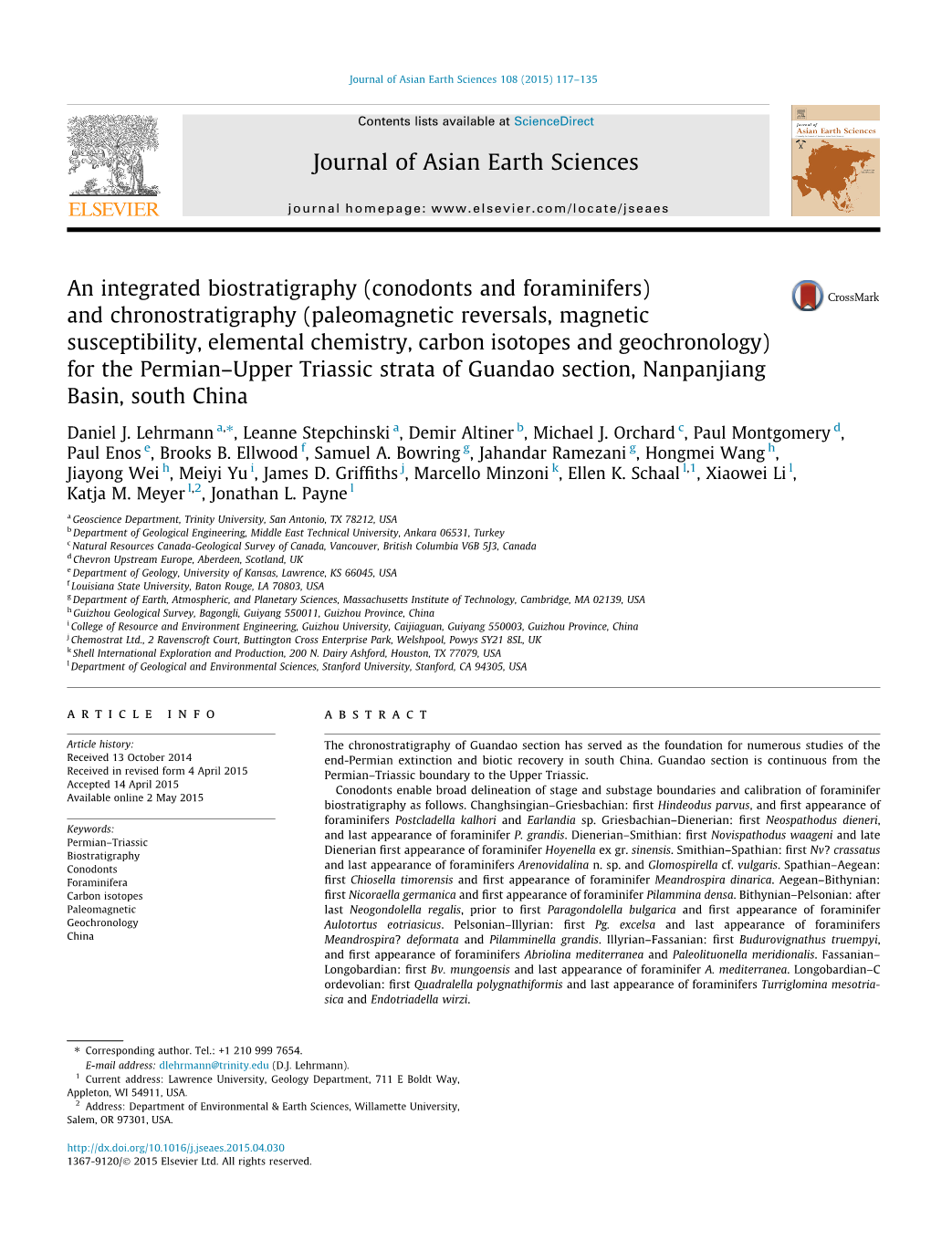 Conodonts and Foraminifers