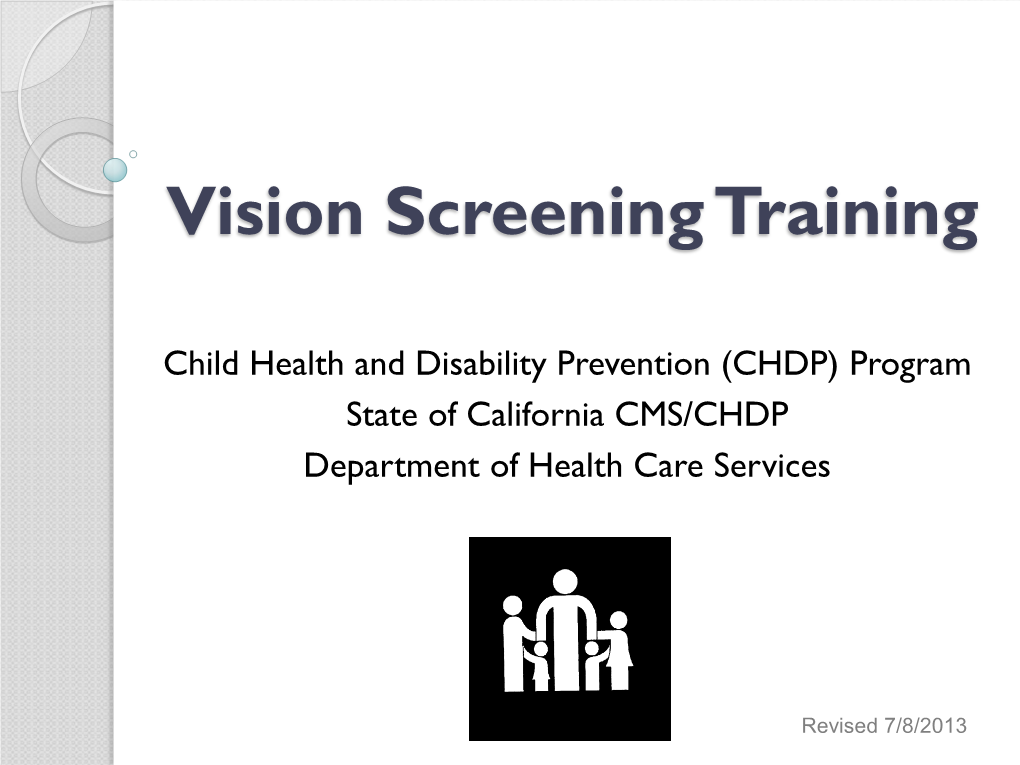 Vision Screening Training