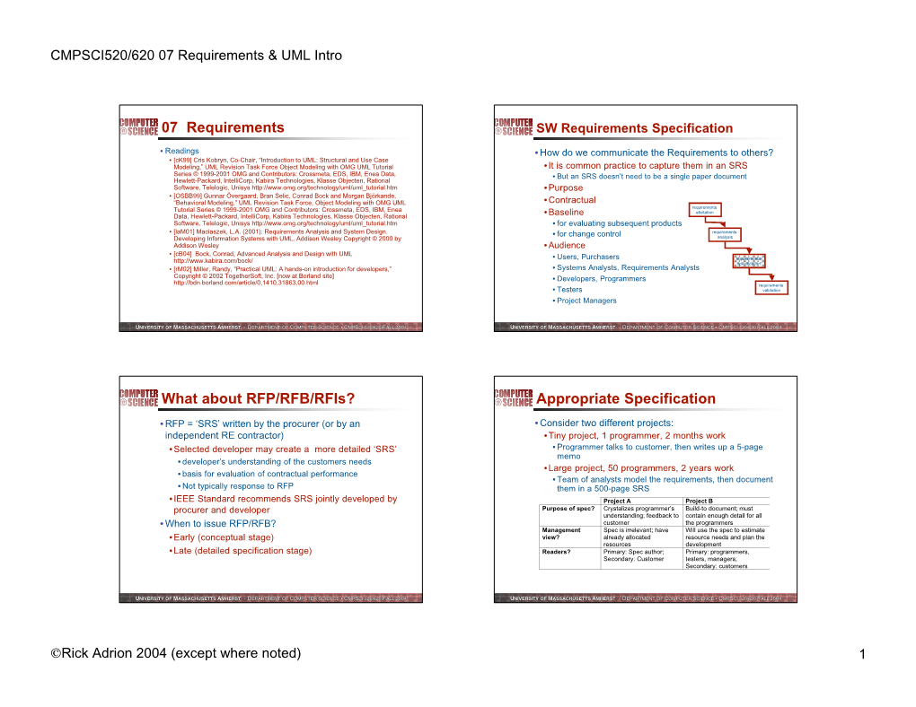 07 Requirements What About RFP/RFB/Rfis?