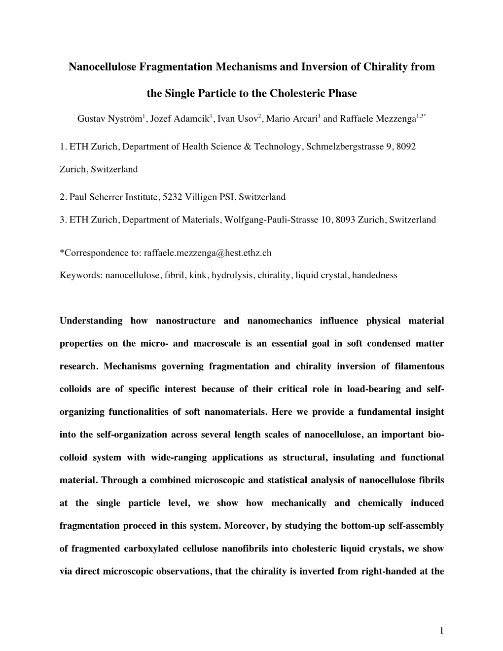 Nanocellulose Fragmentation Mechanisms and Inversion of Chirality From