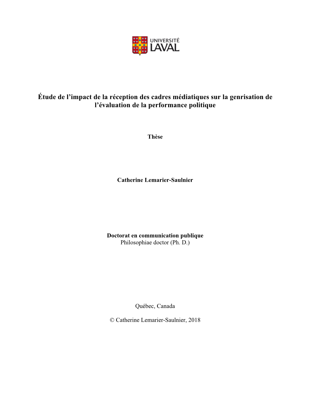 Étude De L'impact De La Réception Des Cadres Médiatiques Sur La