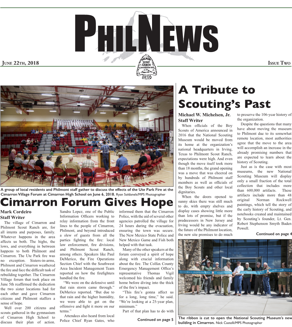 A Tribute to Scouting's Past Cimarron Forum Gives Hope