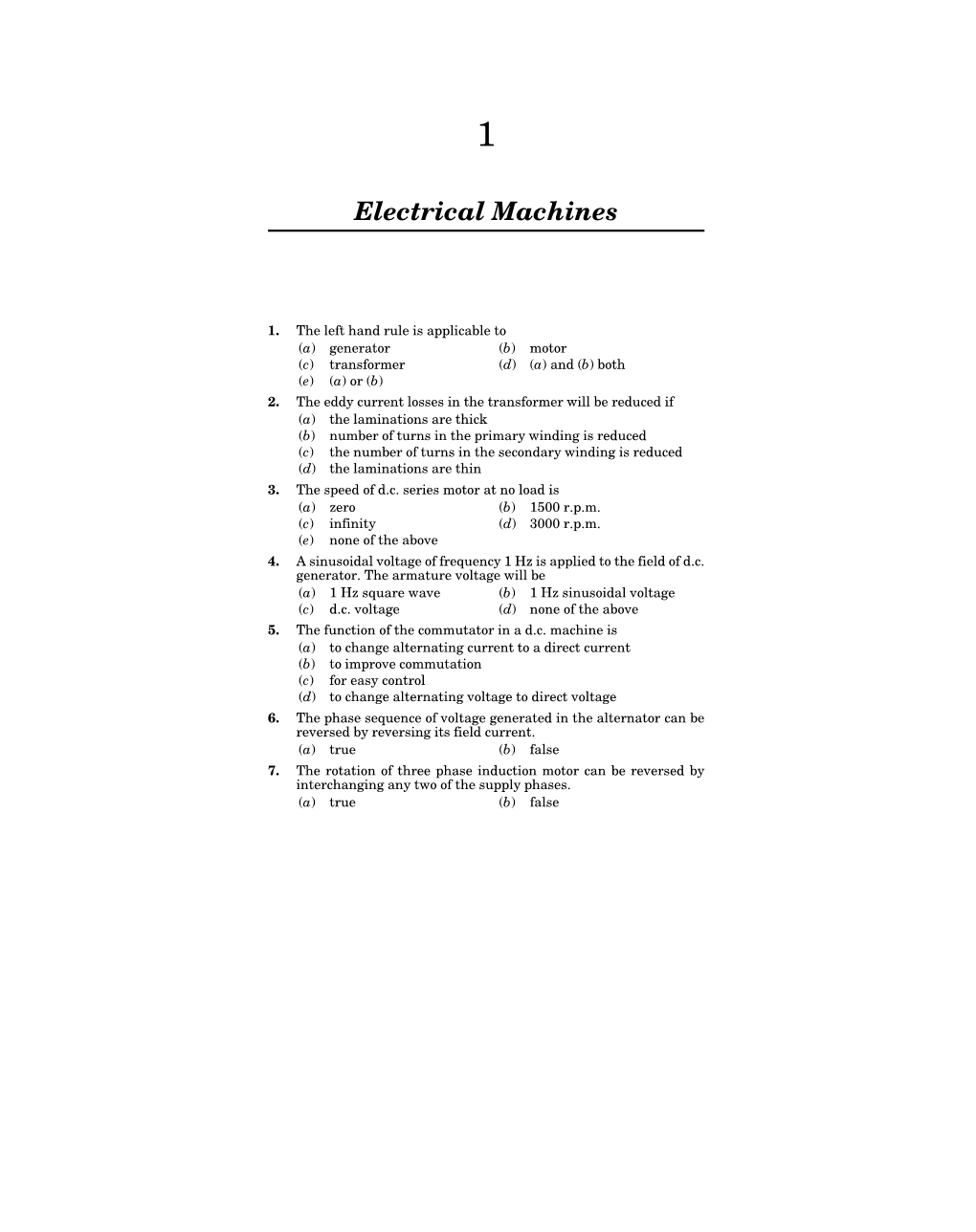 Electrical Machines