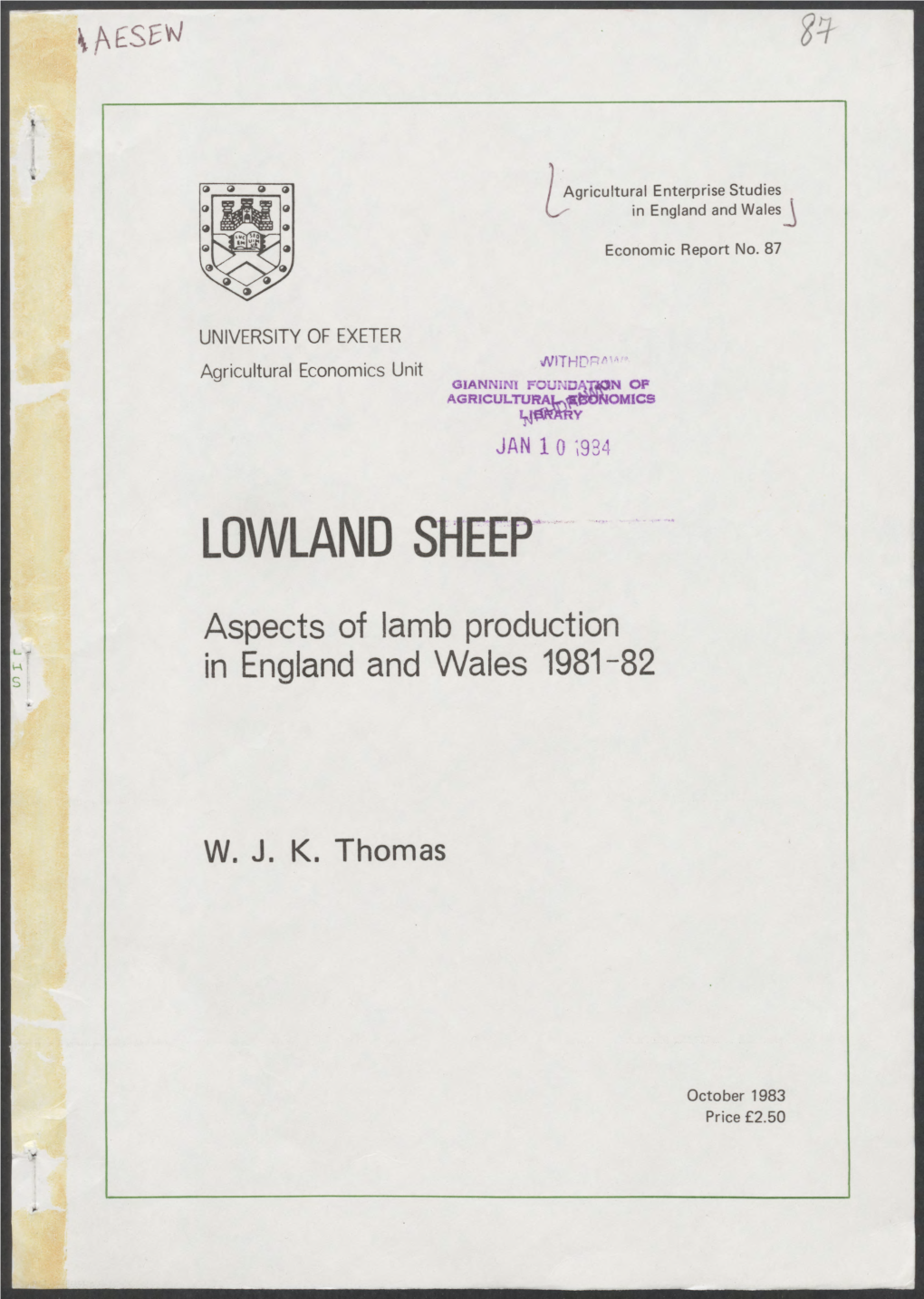 Lowland Sheep