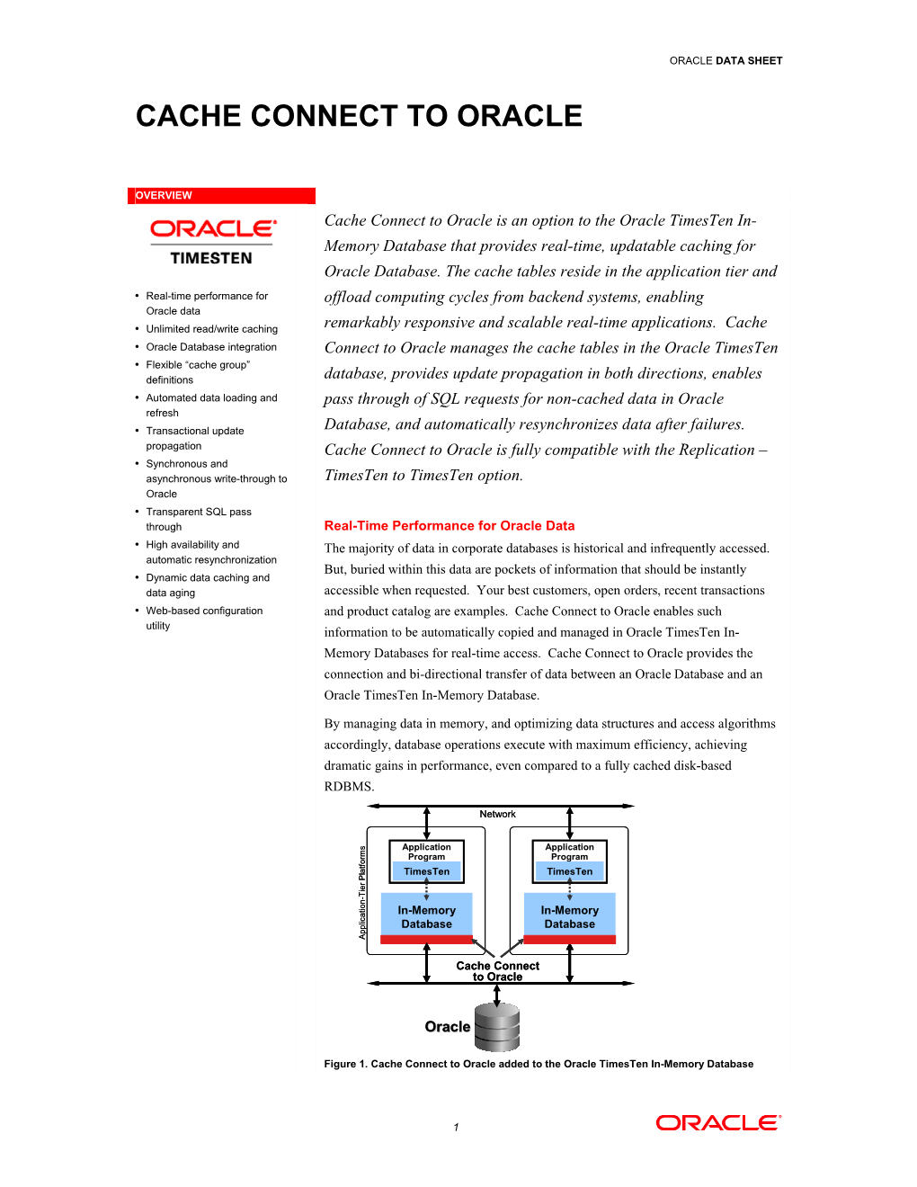 Cache Connect to Oracle