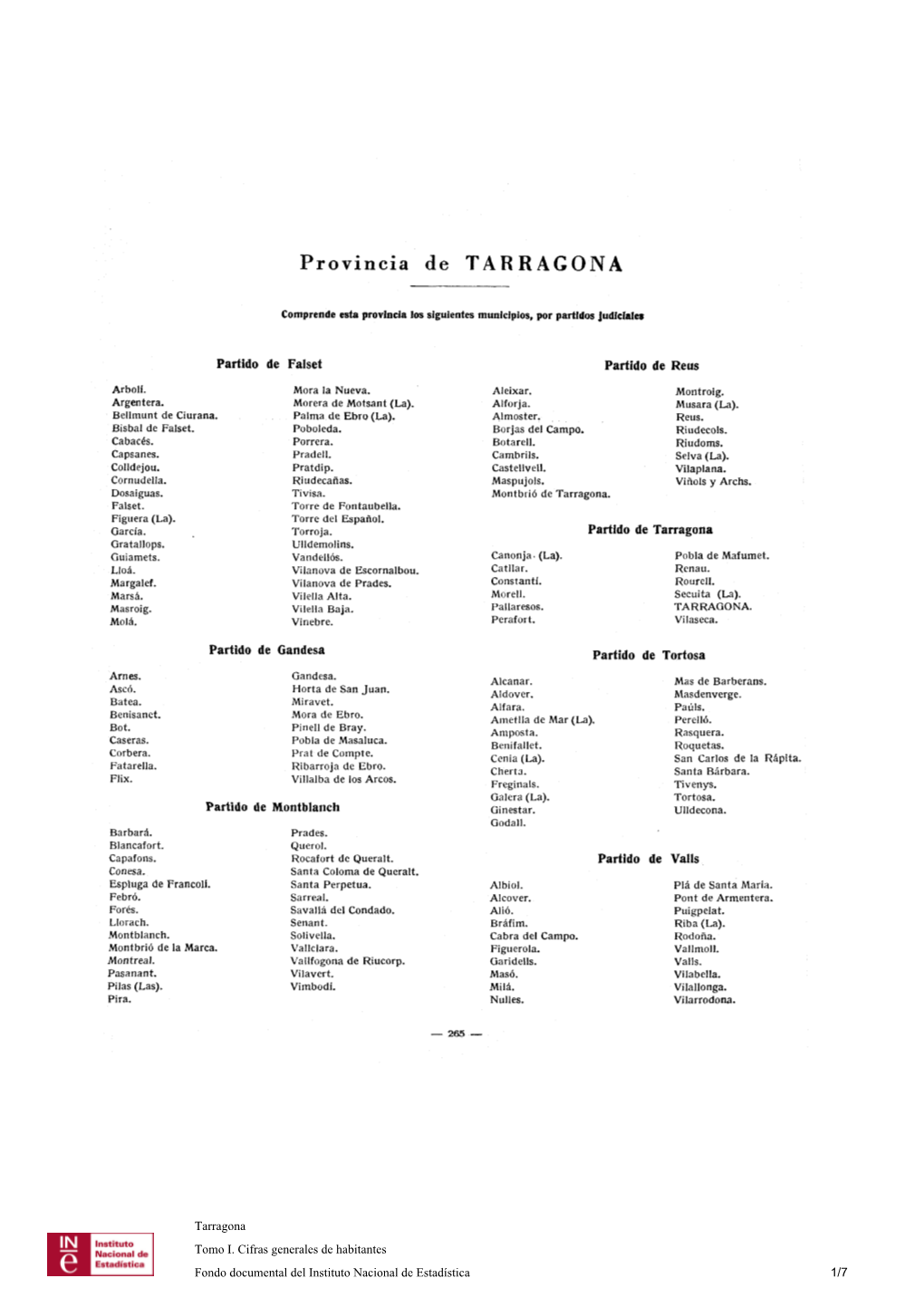 Provincia De TARRAGON A