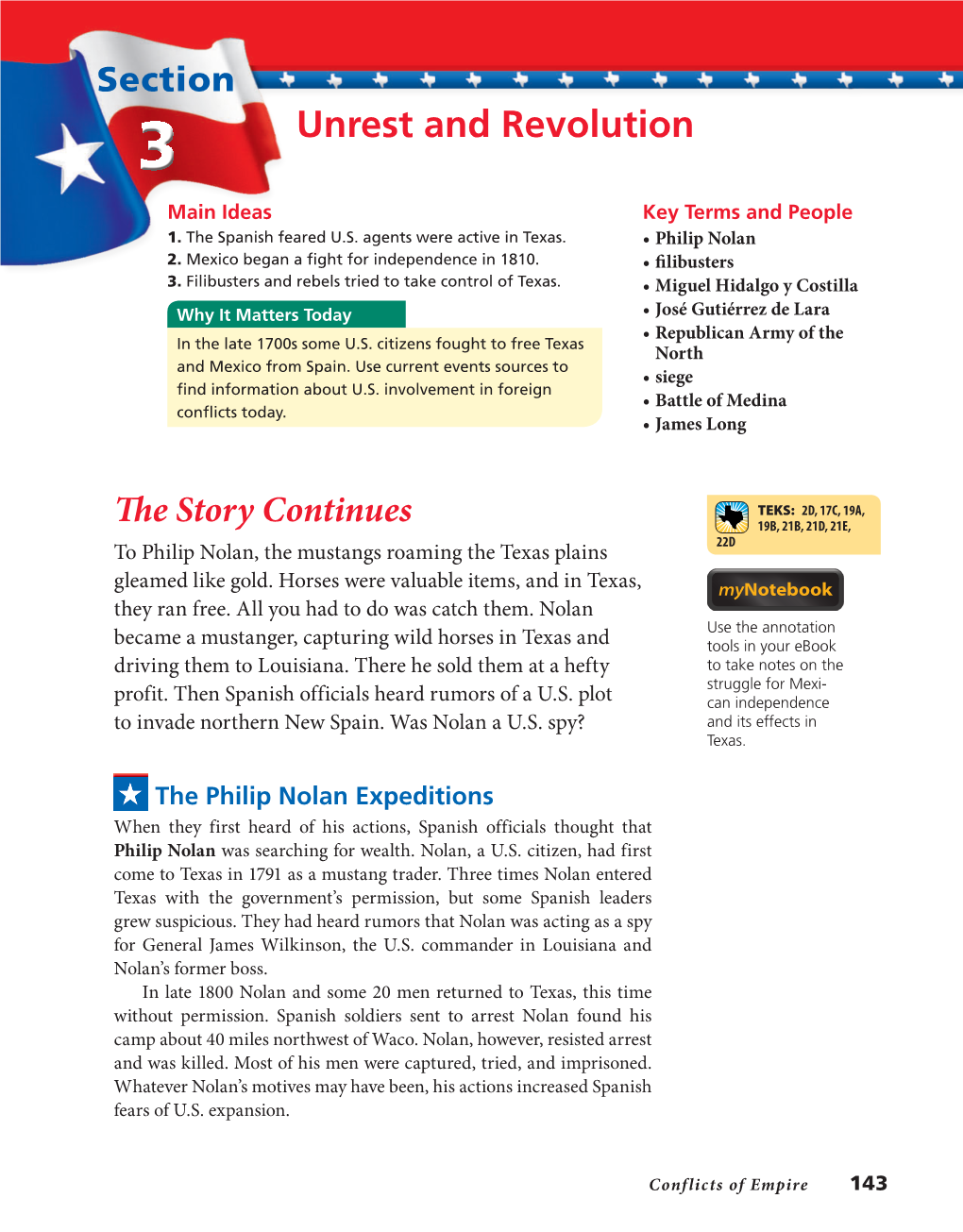 The Philip Nolan Expeditions When They First Heard of His Actions, Spanish Officials Thought That Philip Nolan Was Searching for Wealth