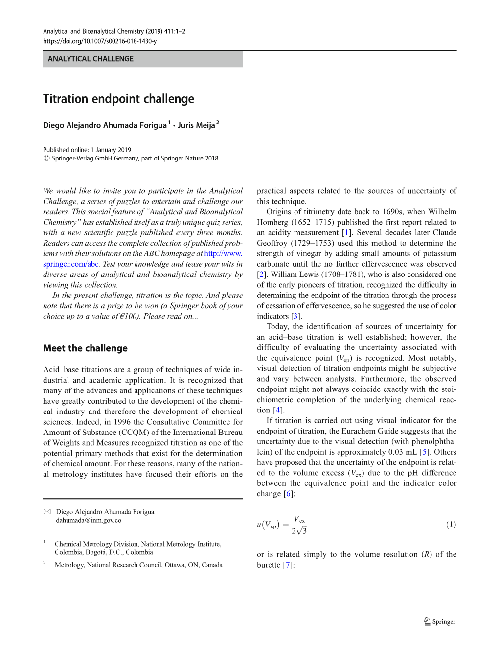 Titration Endpoint Challenge