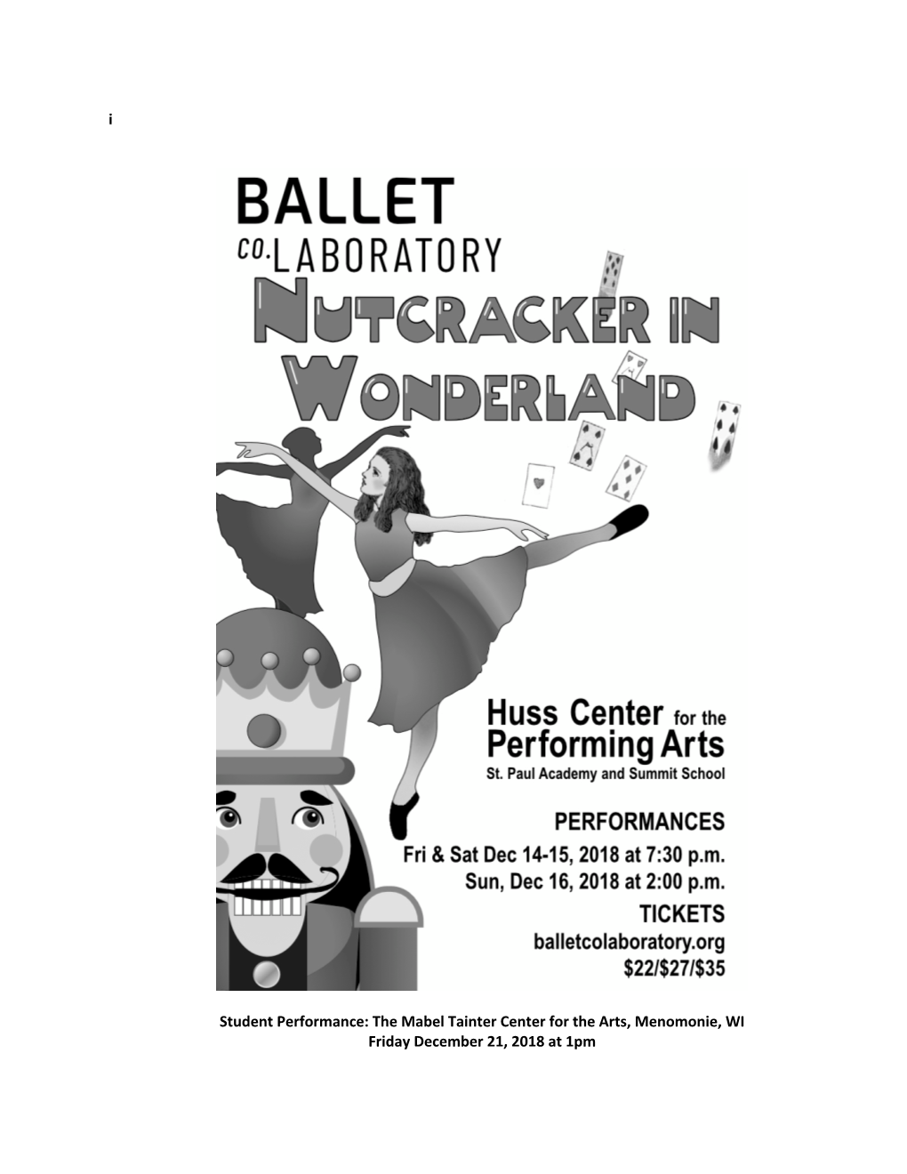 Nutcracker in Wonderland Curriculum Guide for Schools