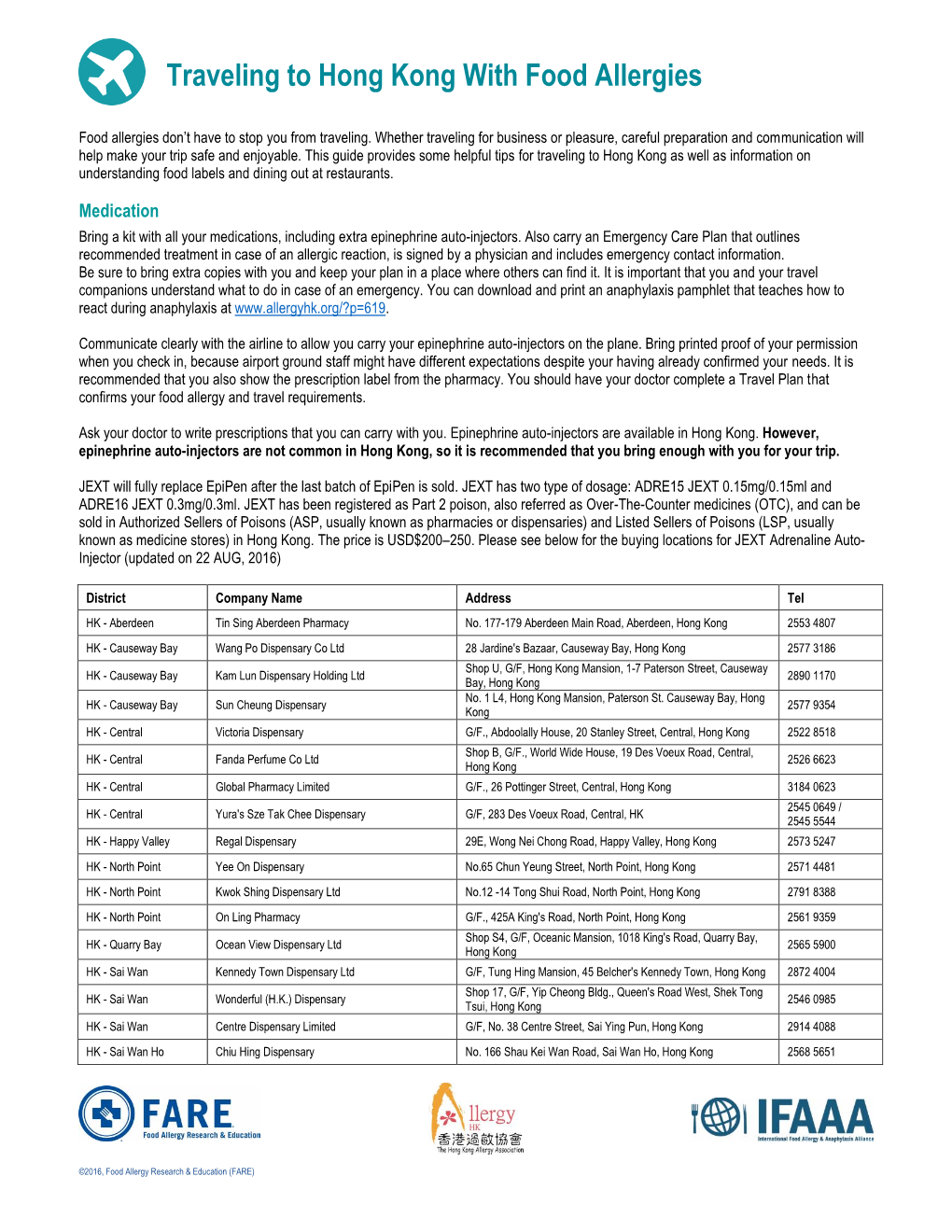 Traveling to Hong Kong with Food Allergies