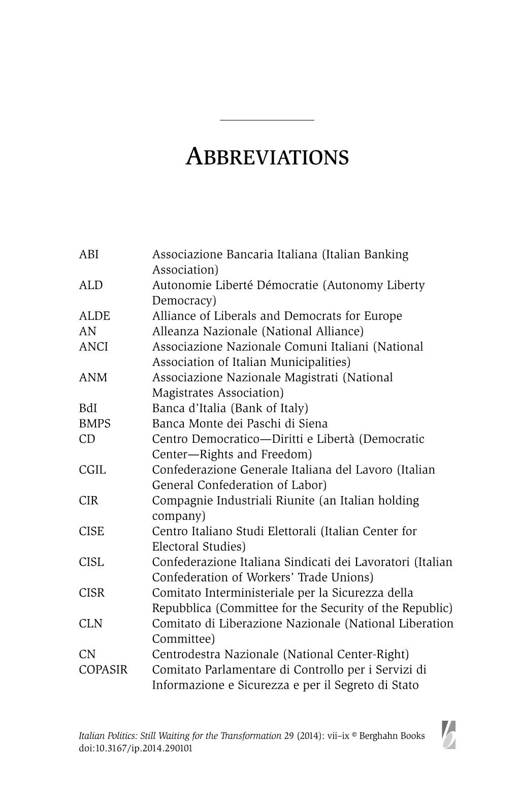 Abbreviations