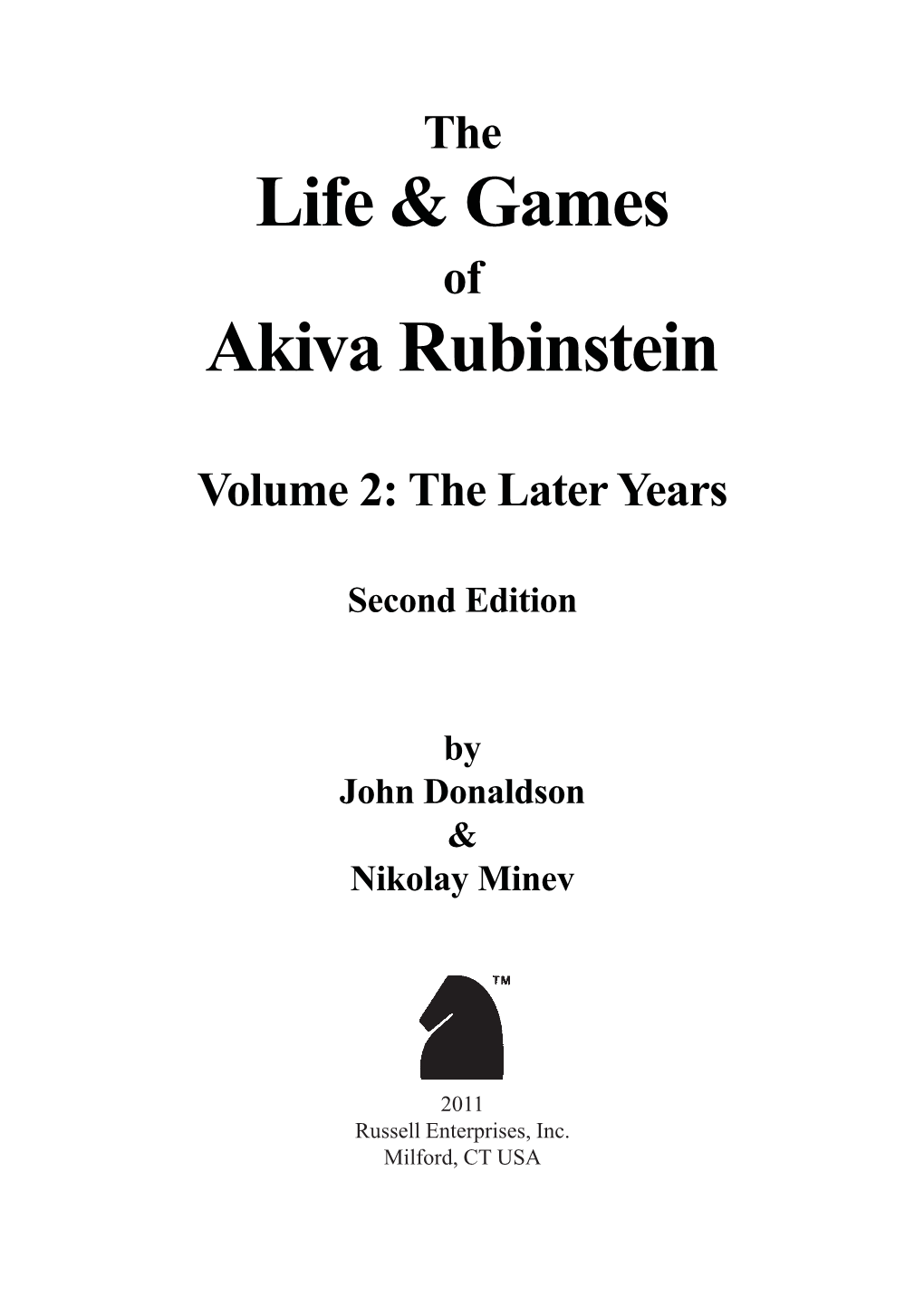 Life & Games Akiva Rubinstein