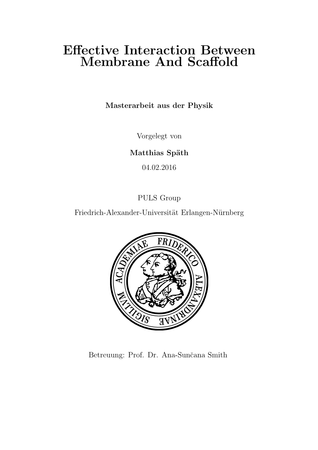 Effective Interaction Between Membrane and Scaffold