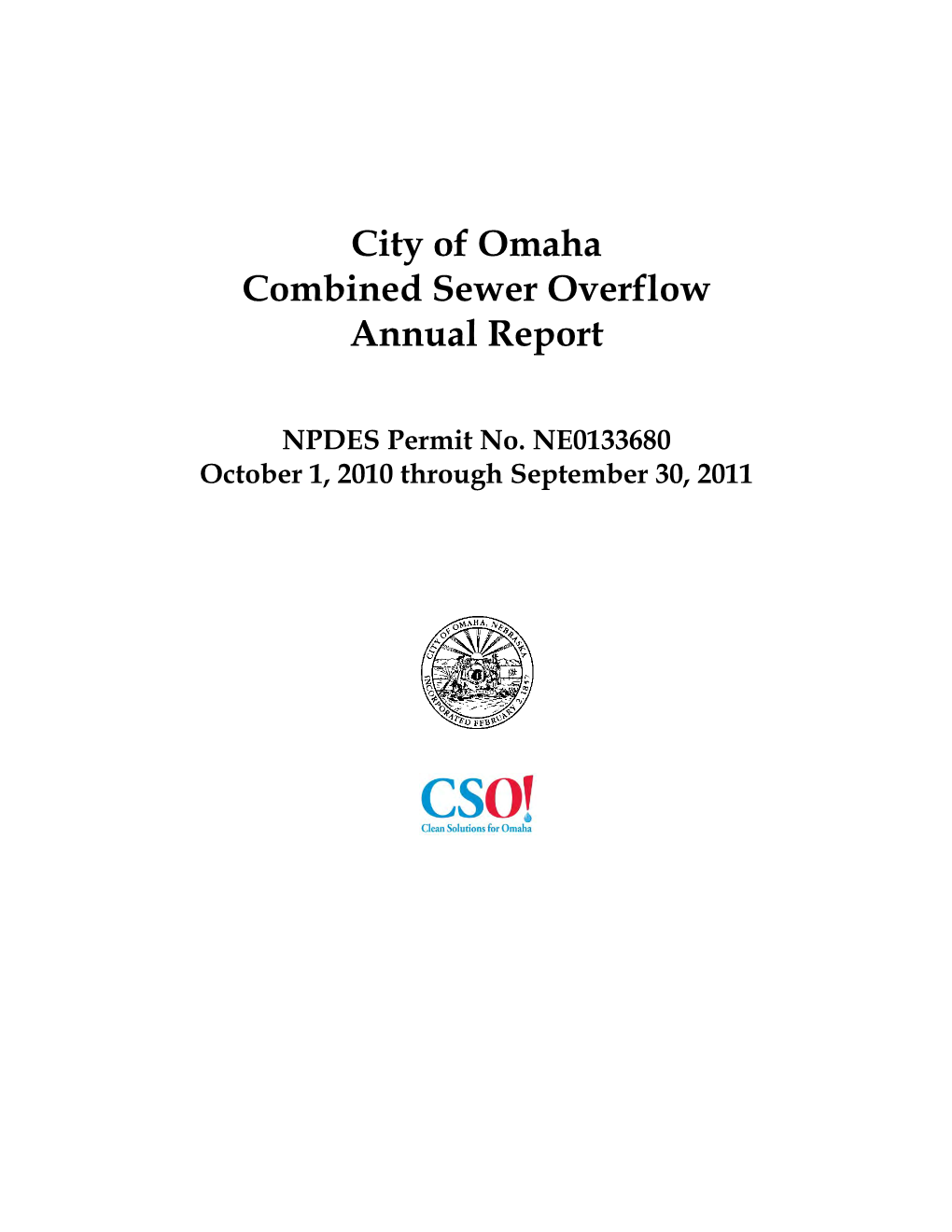 City of Omaha Combined Sewer Overflow Annual Report