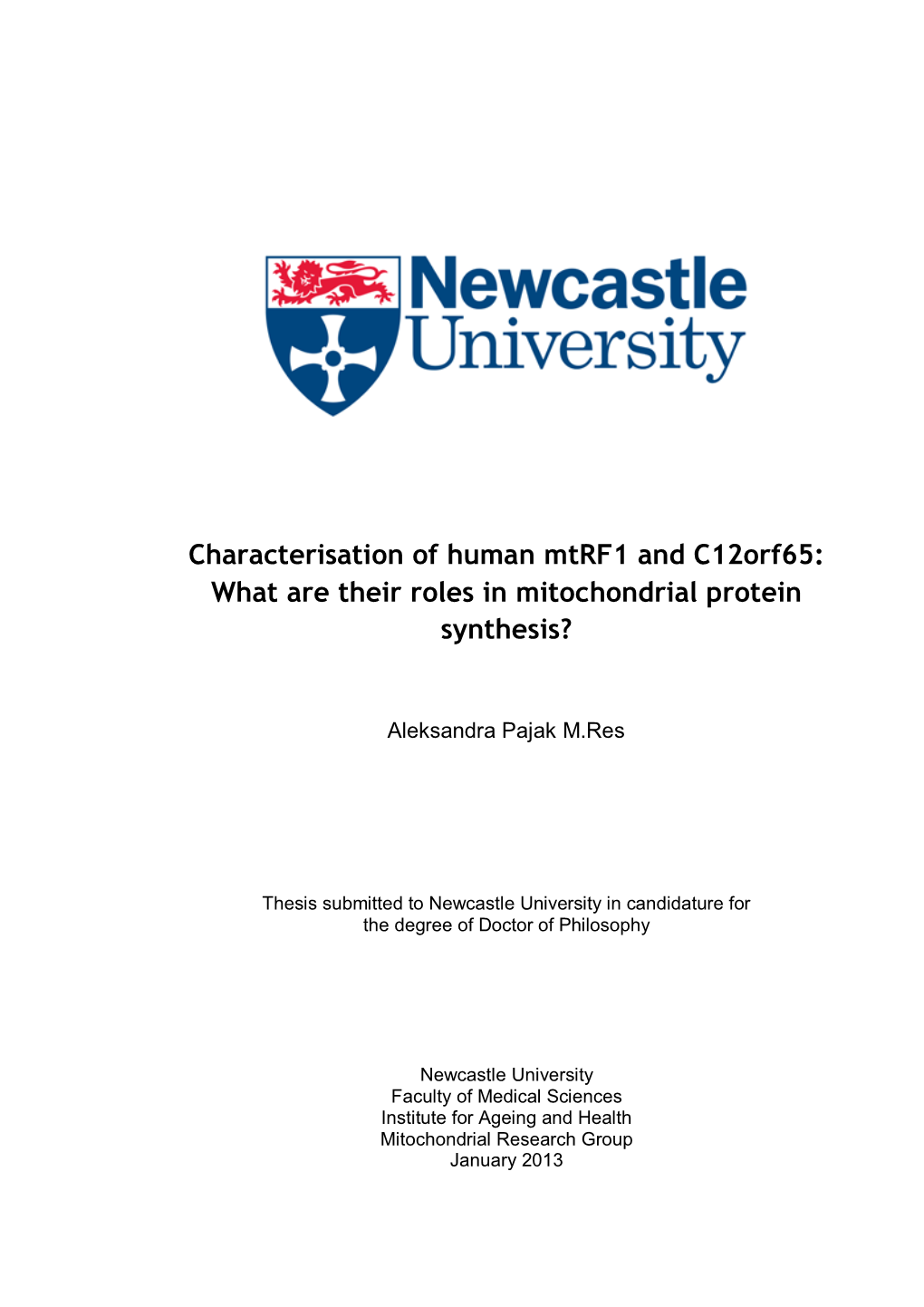 What Are Their Roles in Mitochondrial Protein Synthesis?