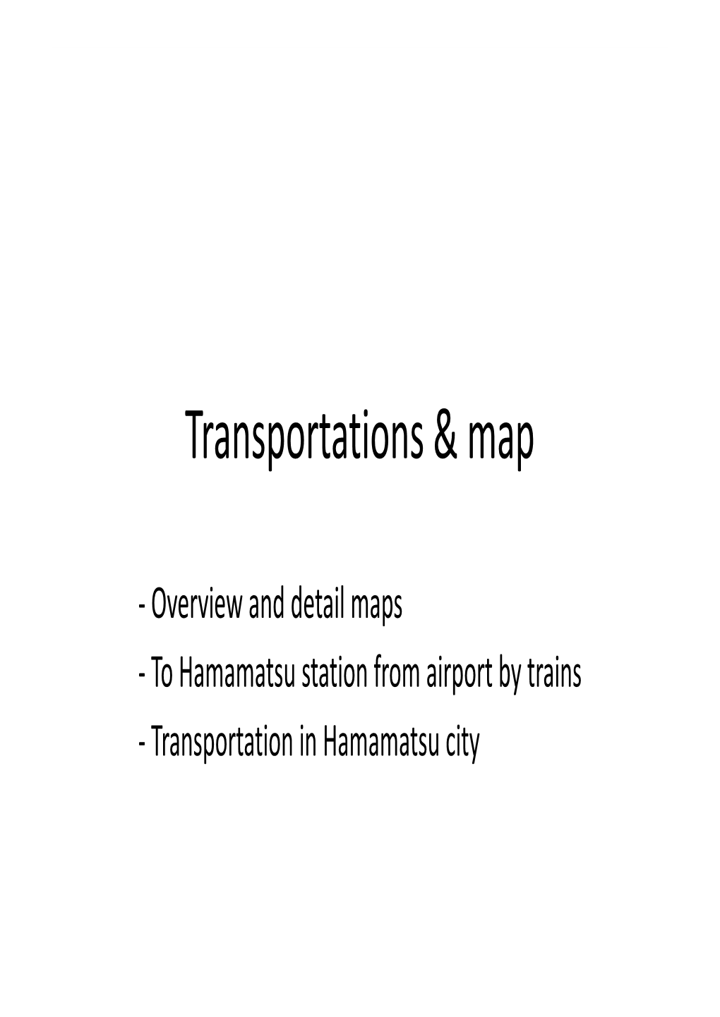 Transportations &