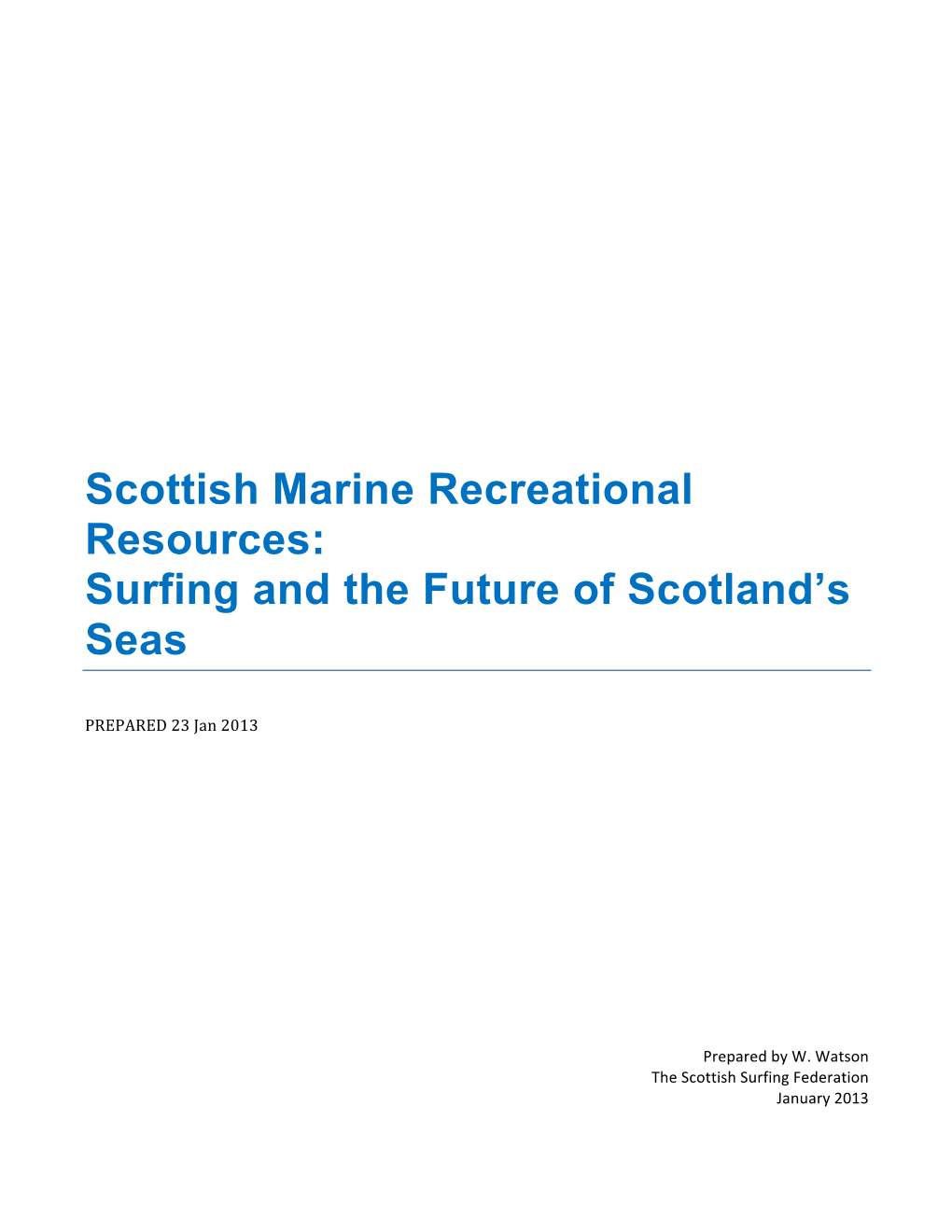 Surfing and the Future of Scotlands Seas