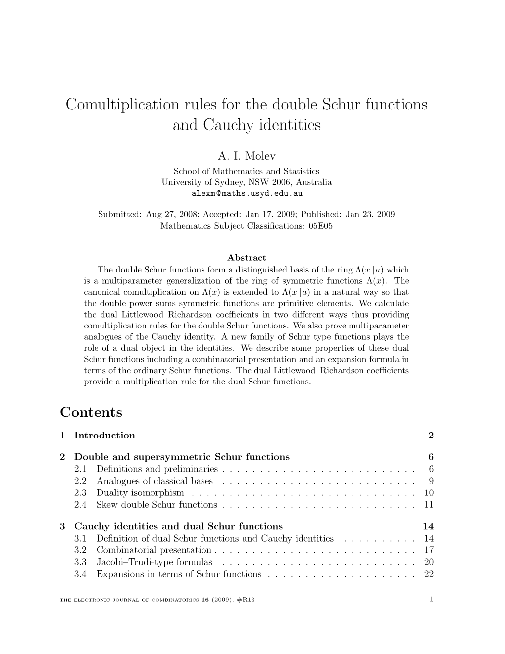 Comultiplication Rules for the Double Schur Functions and Cauchy Identities
