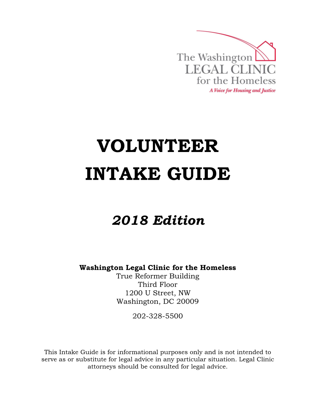 Volunteer Intake Guide