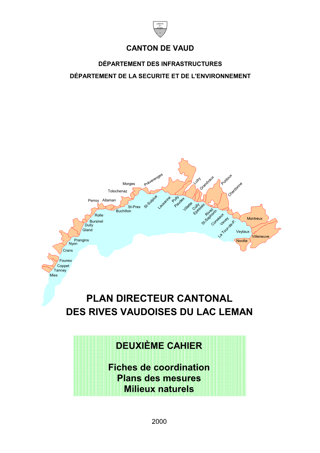 Plan Directeur Cantonal Des Rives Vaudoises Du Lac Leman