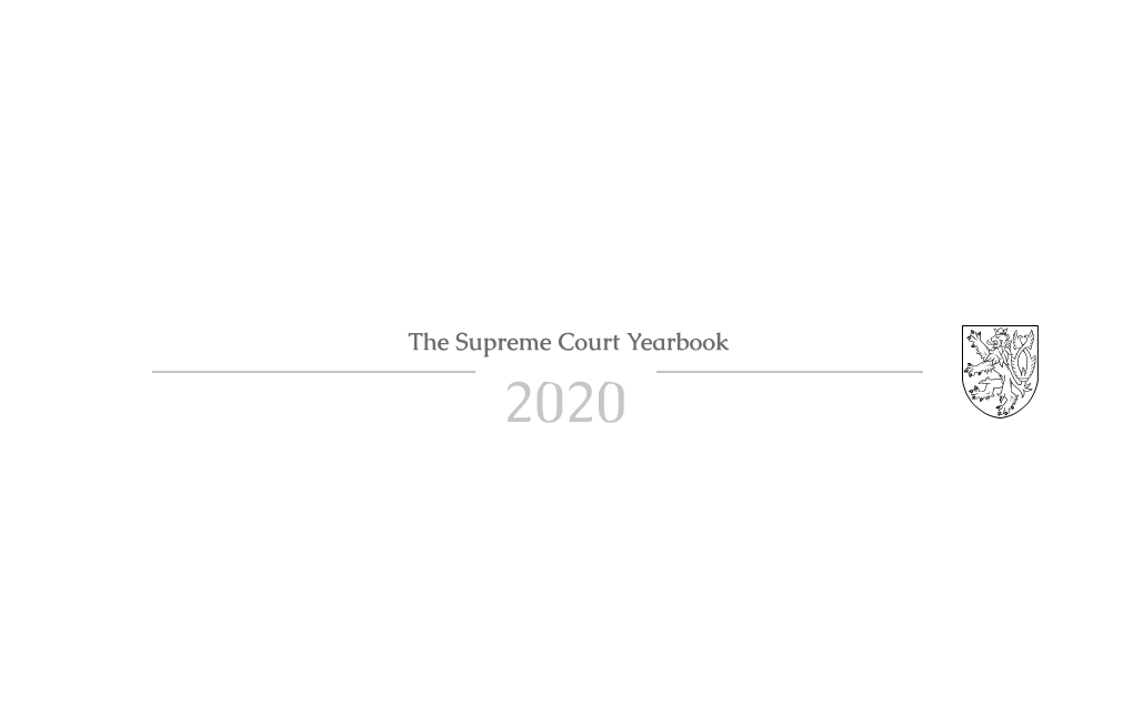 The Supreme Court Yearbook 2020 the Supreme Court Yearbook 2020 CONTENTS