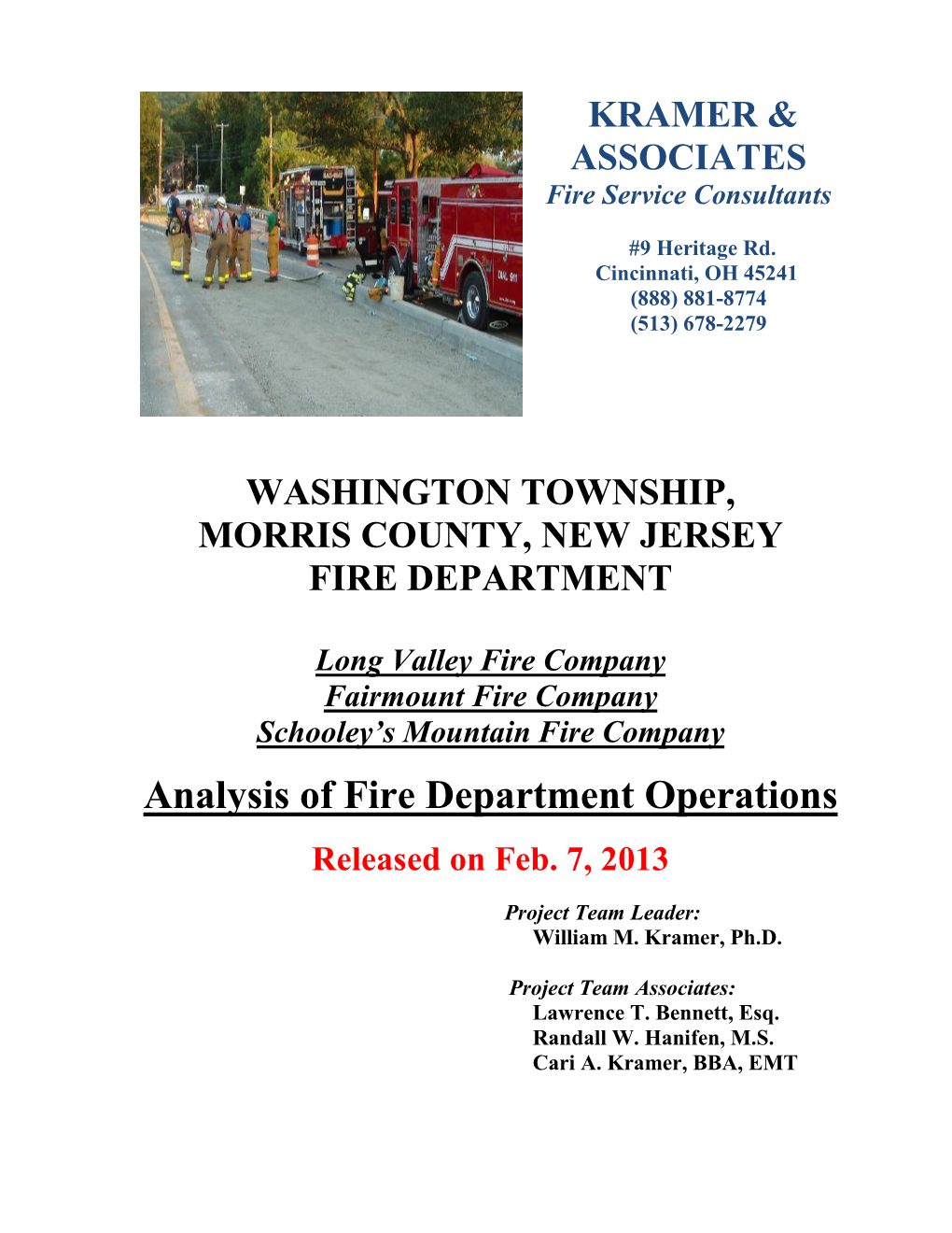 Analysis of Fire Department Operations