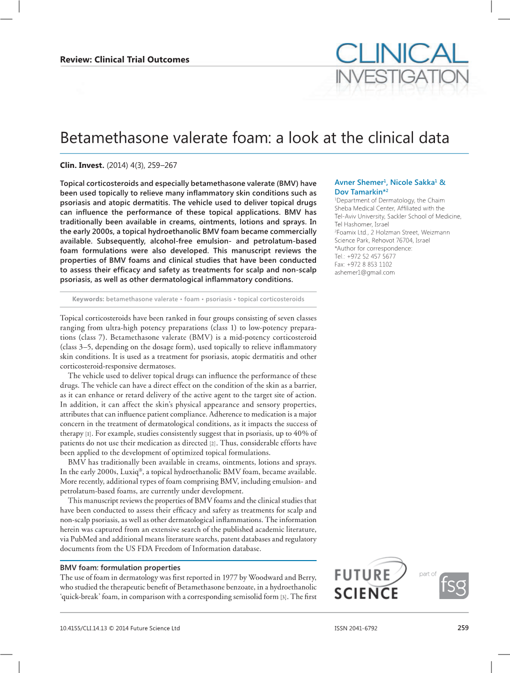 Betamethasone Valerate Foam: a Look at the Clinical Data