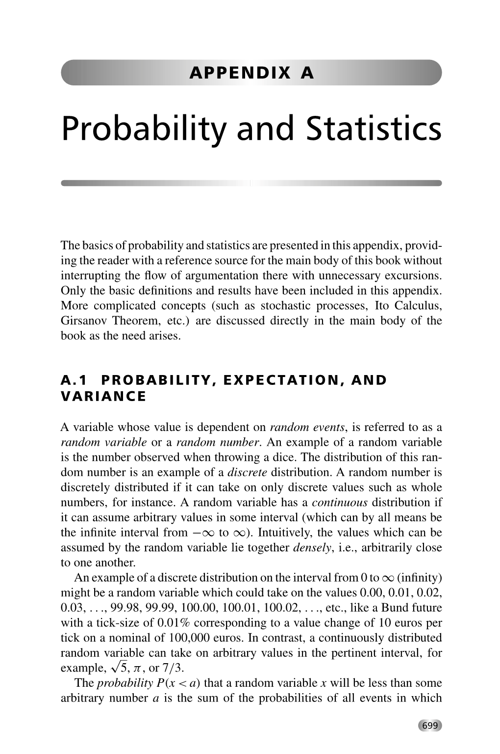 Probability and Statistics