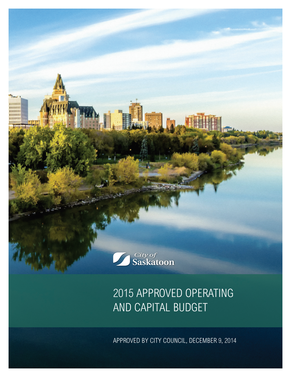 Saskatoon Budget Book.Book