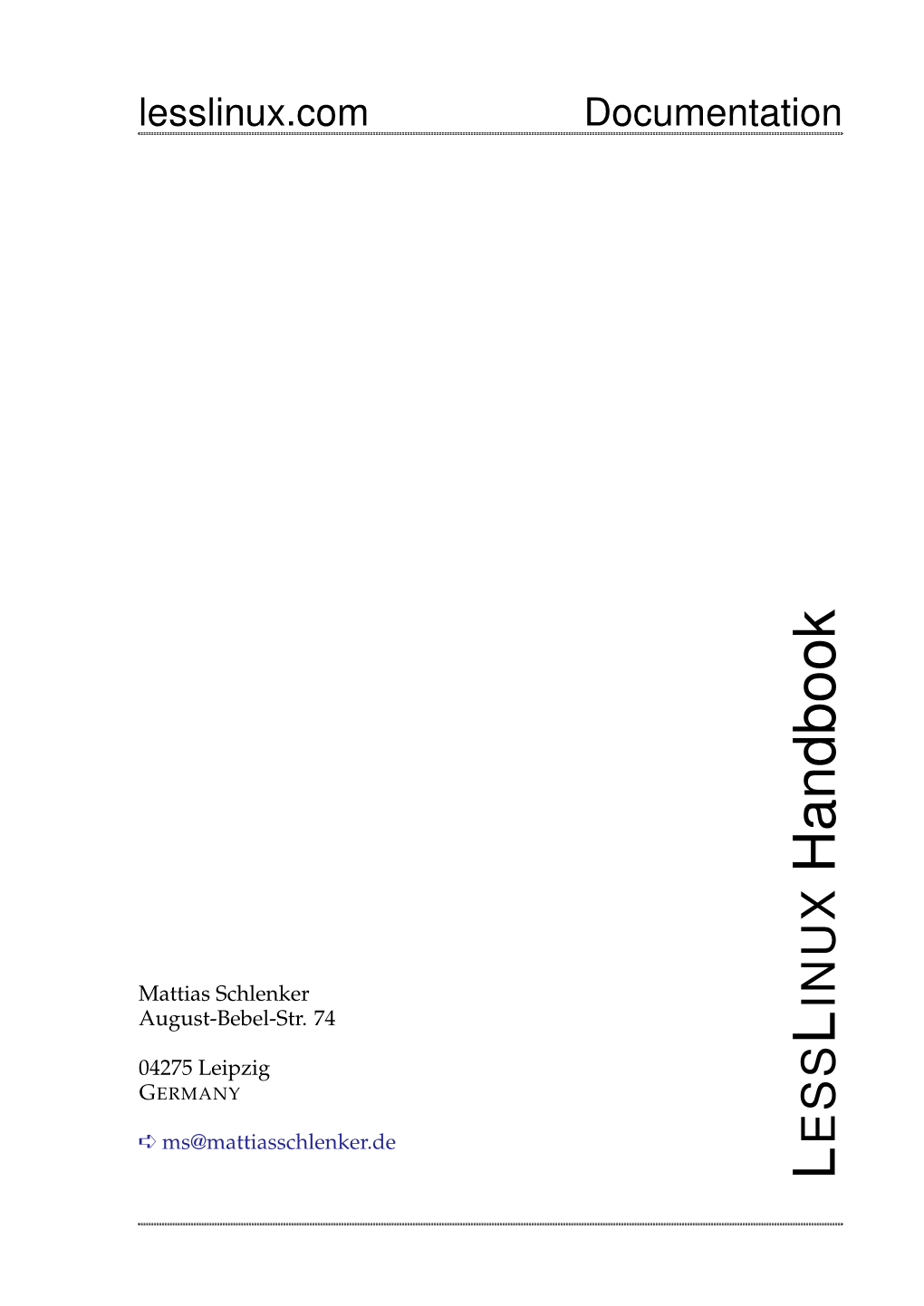Lesslinux Handbook