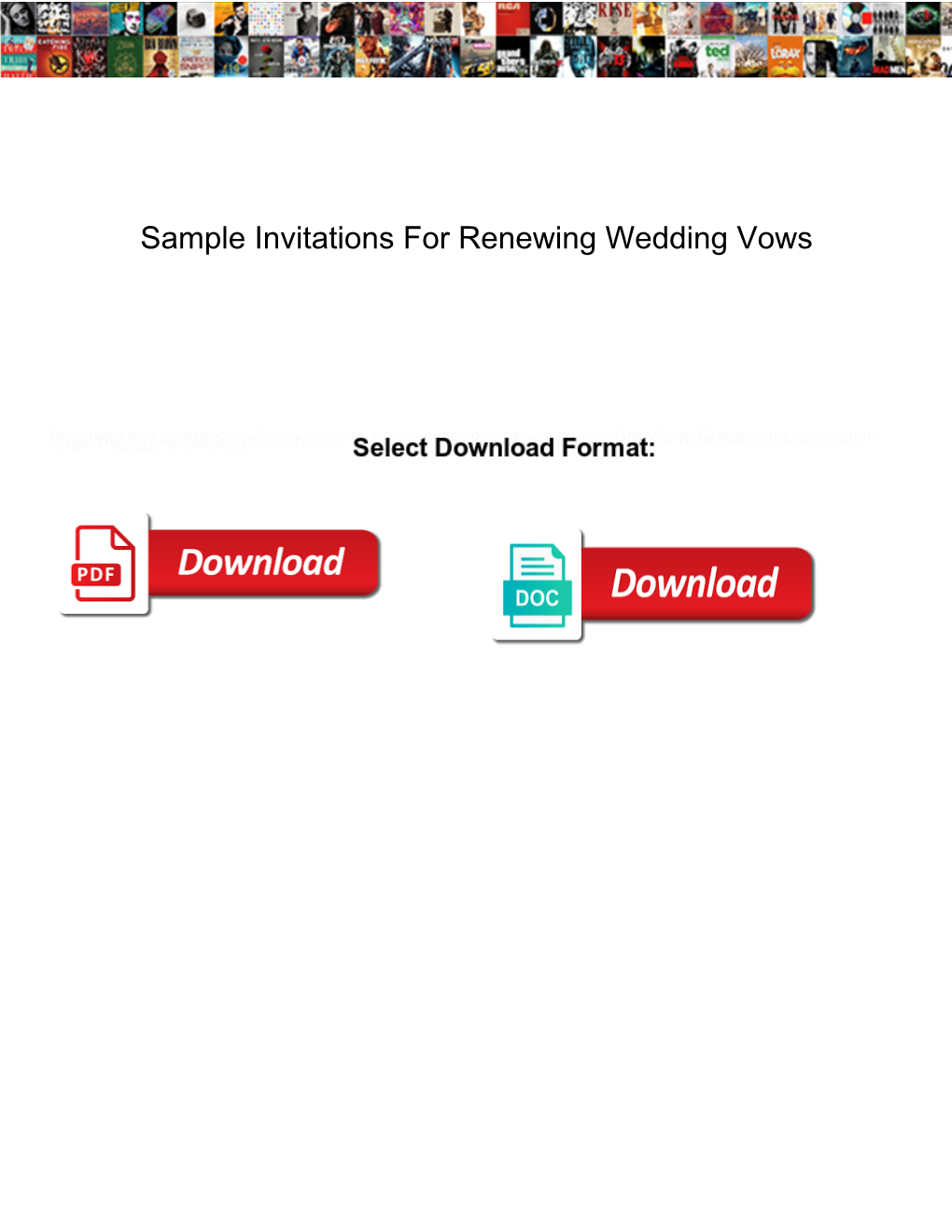 Sample Invitations for Renewing Wedding Vows