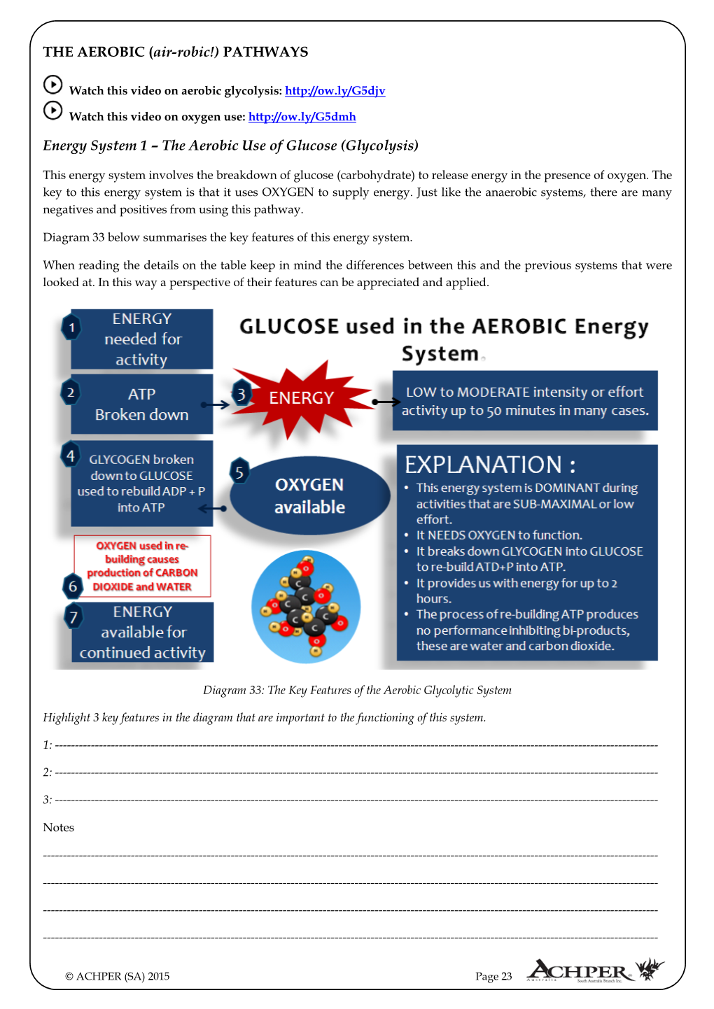 THE AEROBIC (Air-Robic!) PATHWAYS