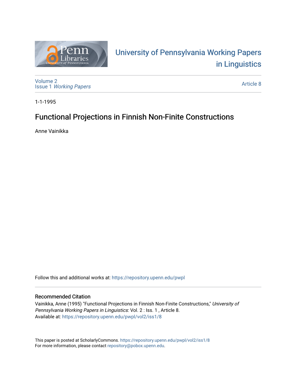 Functional Projections in Finnish Non-Finite Constructions