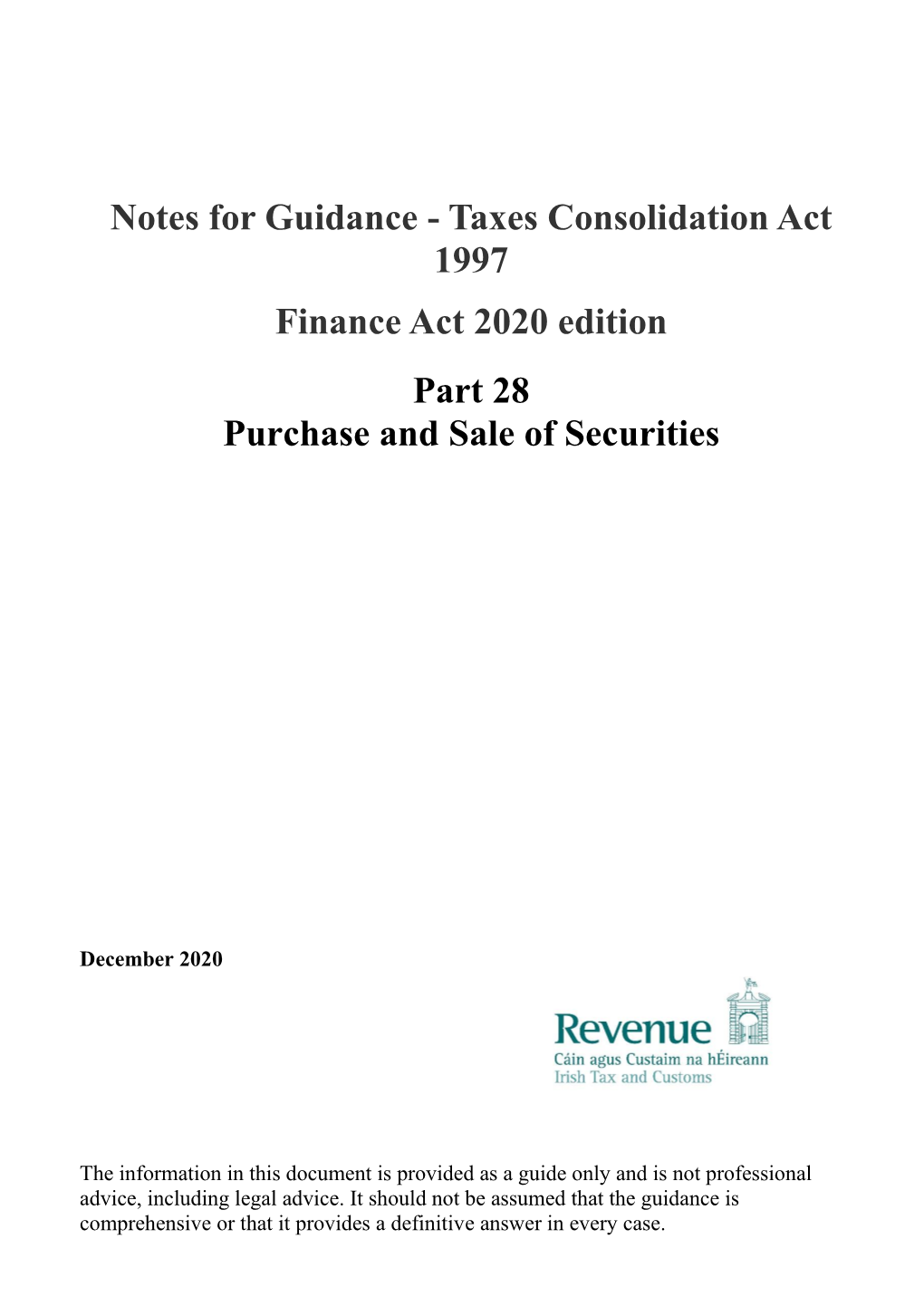 Part 28 Purchase and Sale of Securities