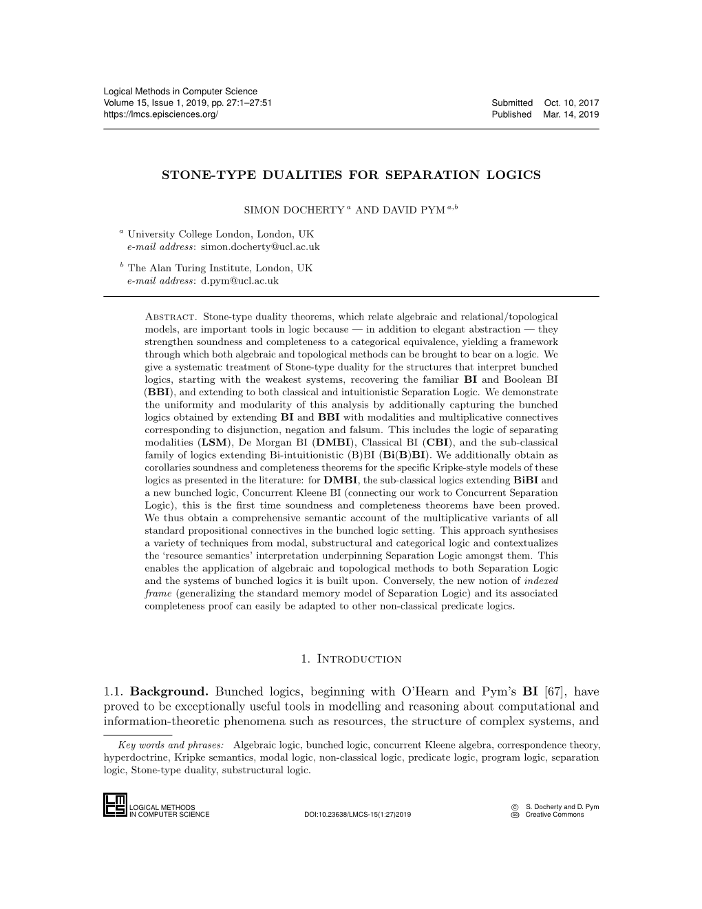 Stone-Type Dualities for Separation Logics