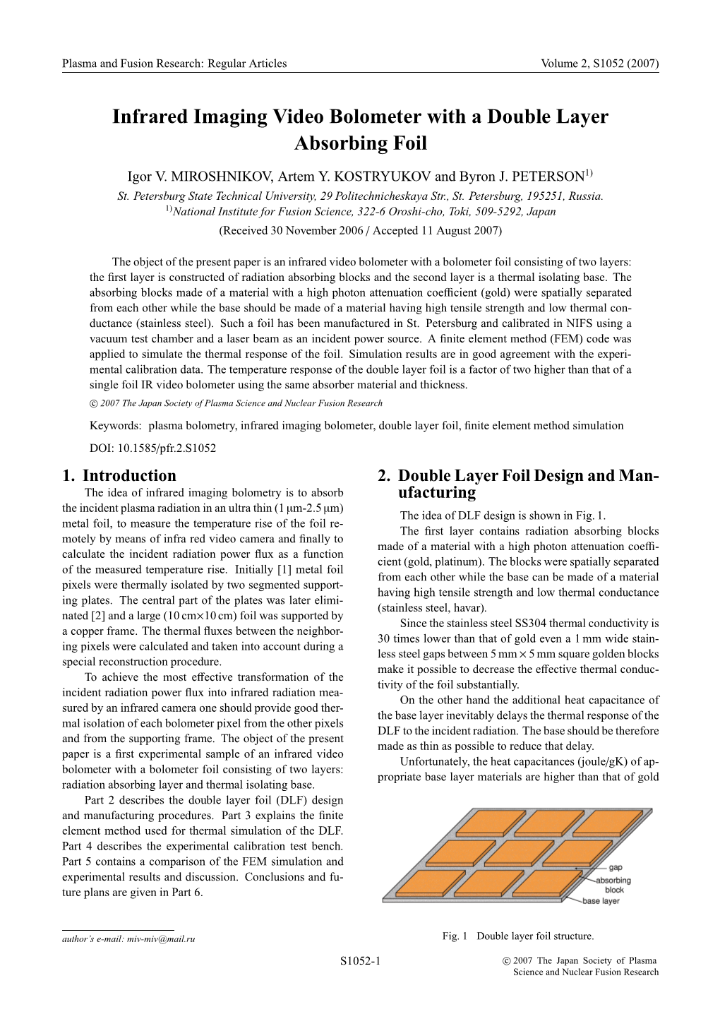 Infrared Imaging Video Bolometer with a Double Layer Absorbing Foil