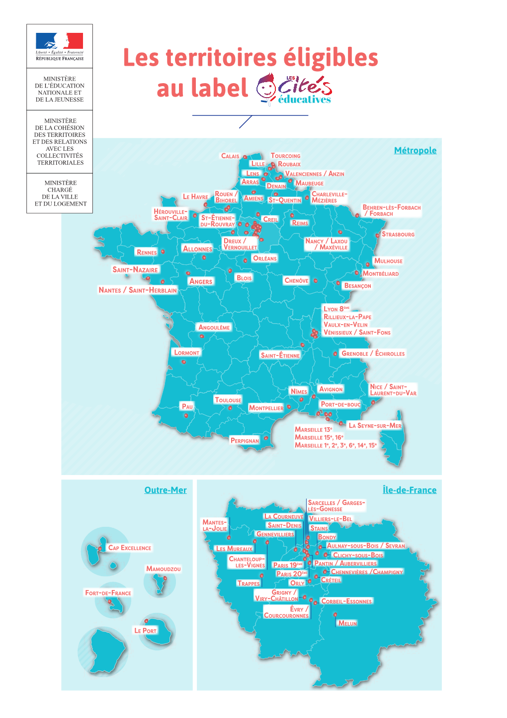 Liste Des Territoires Éligibles Au Label Cités Éducatives