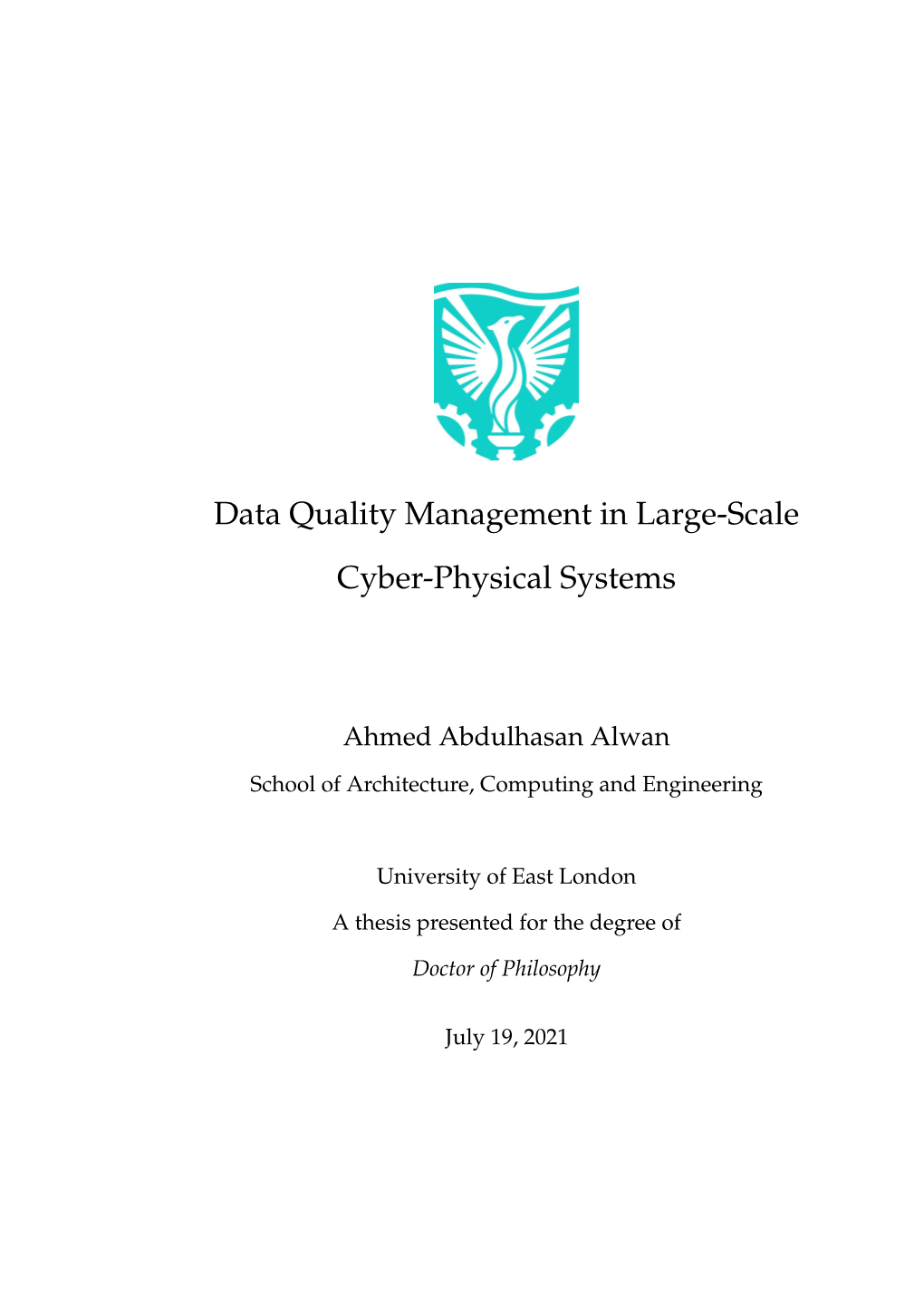 Data Quality Management in Large-Scale Cyber-Physical Systems