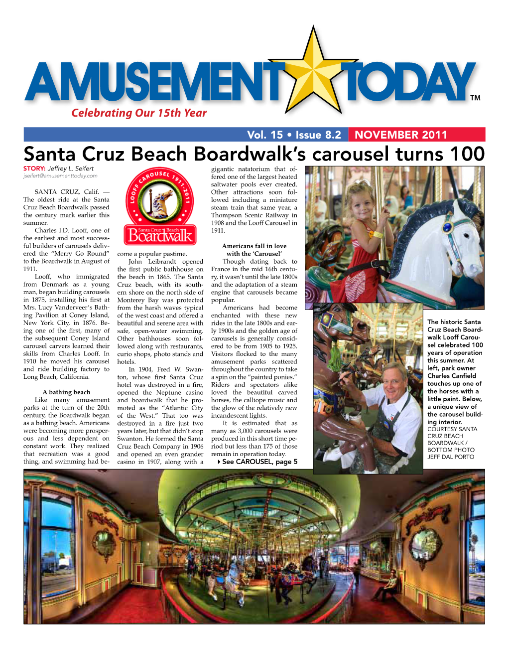 Santa Cruz Beach Boardwalk's Carousel Turns