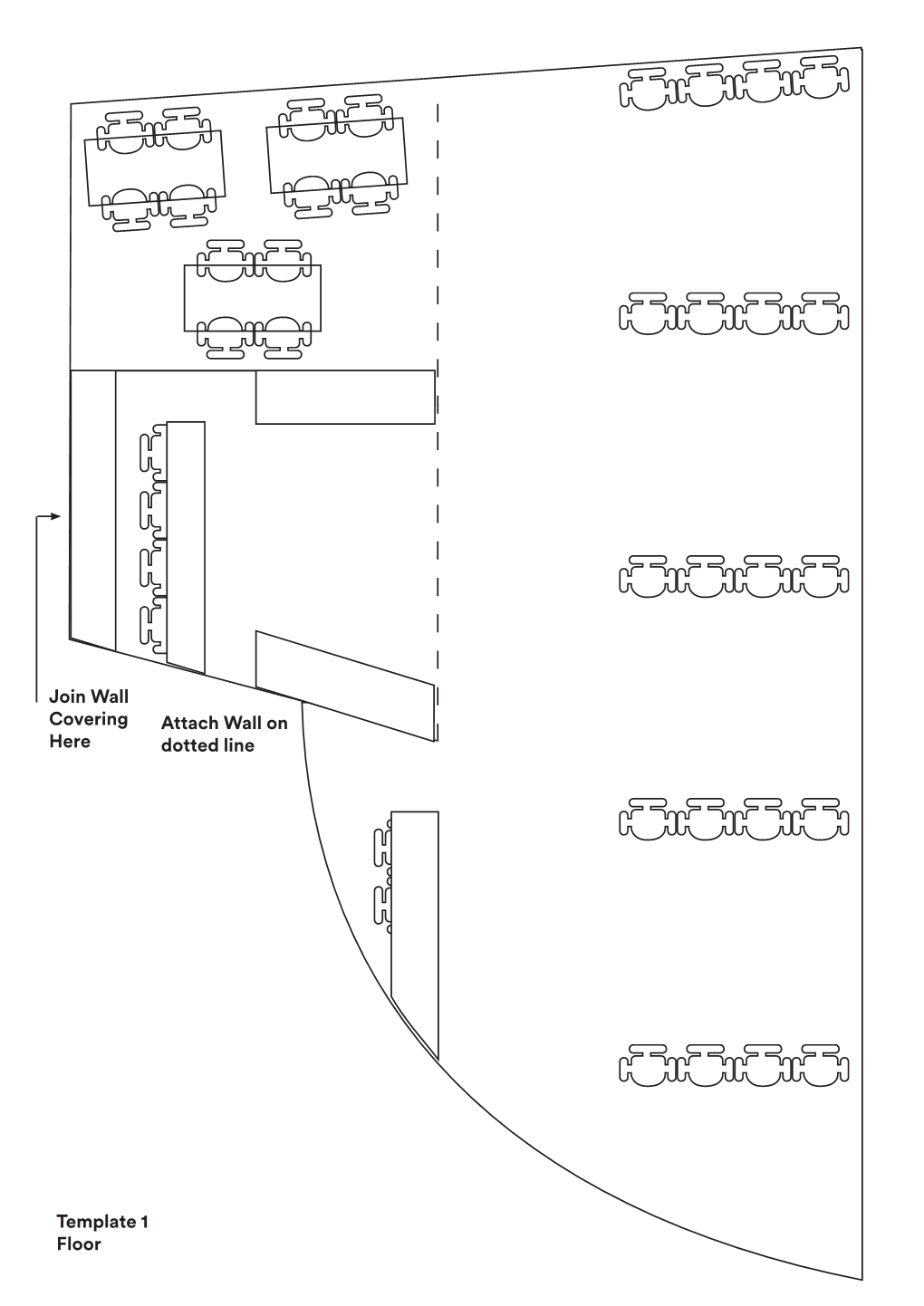 Attach Wall on Dotted Line Template 1 Floor Join Wall