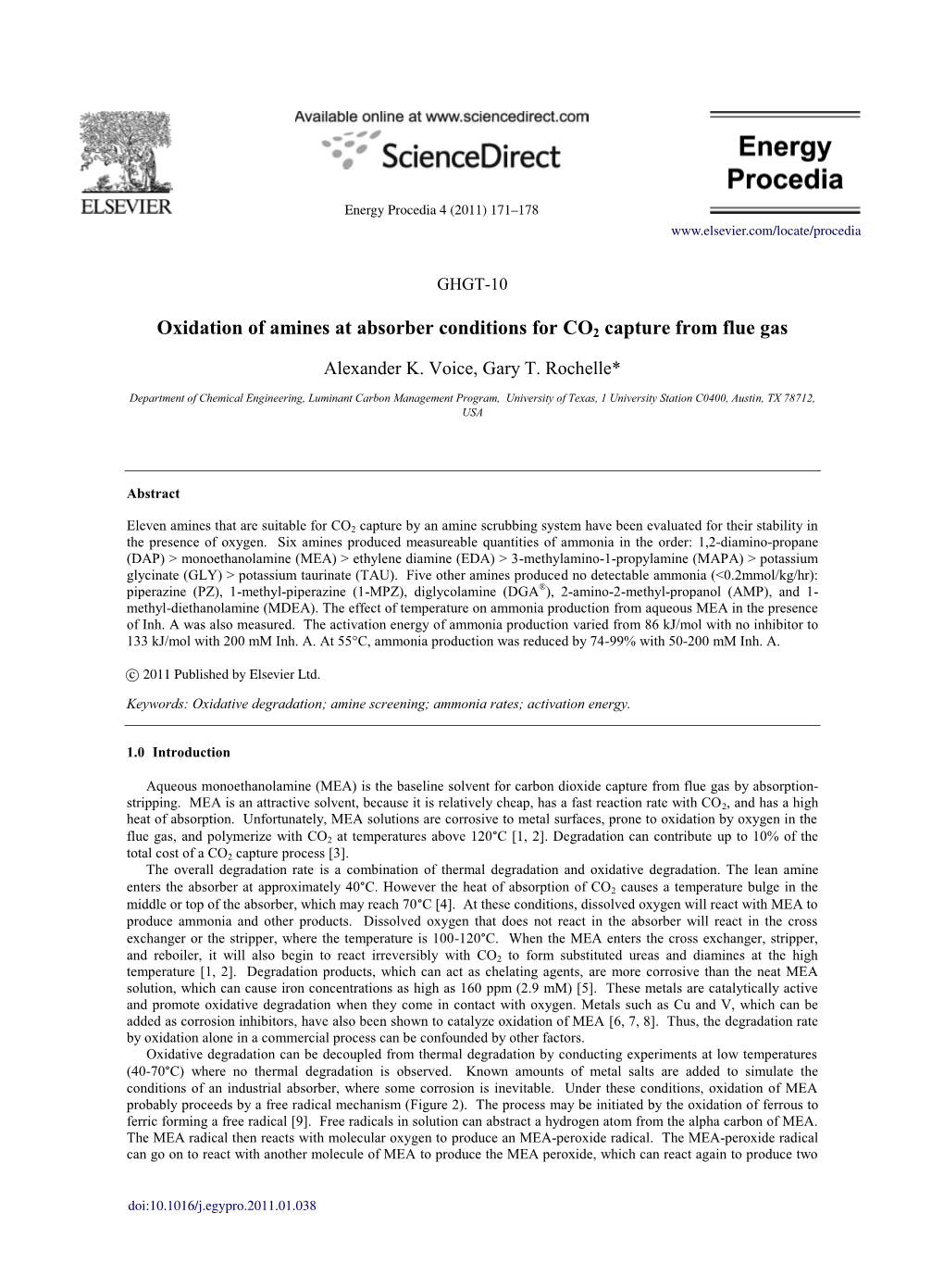 Oxidation of Amines at Absorber Conditions for CO2 Capture from Flue Gas