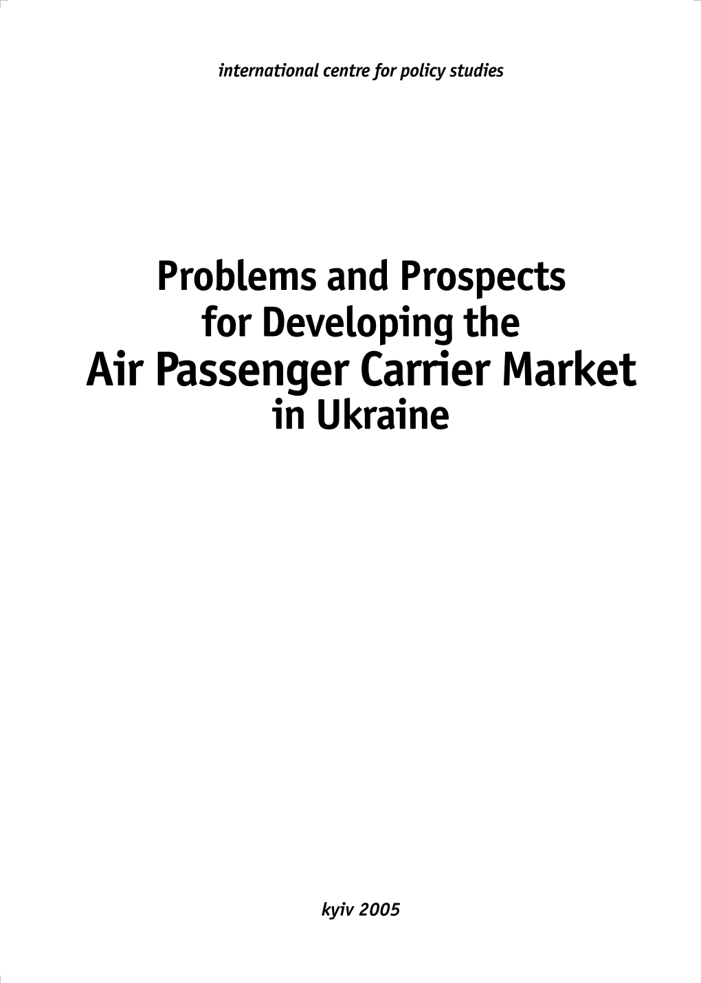 Air Passenger Carrier Market in Ukraine