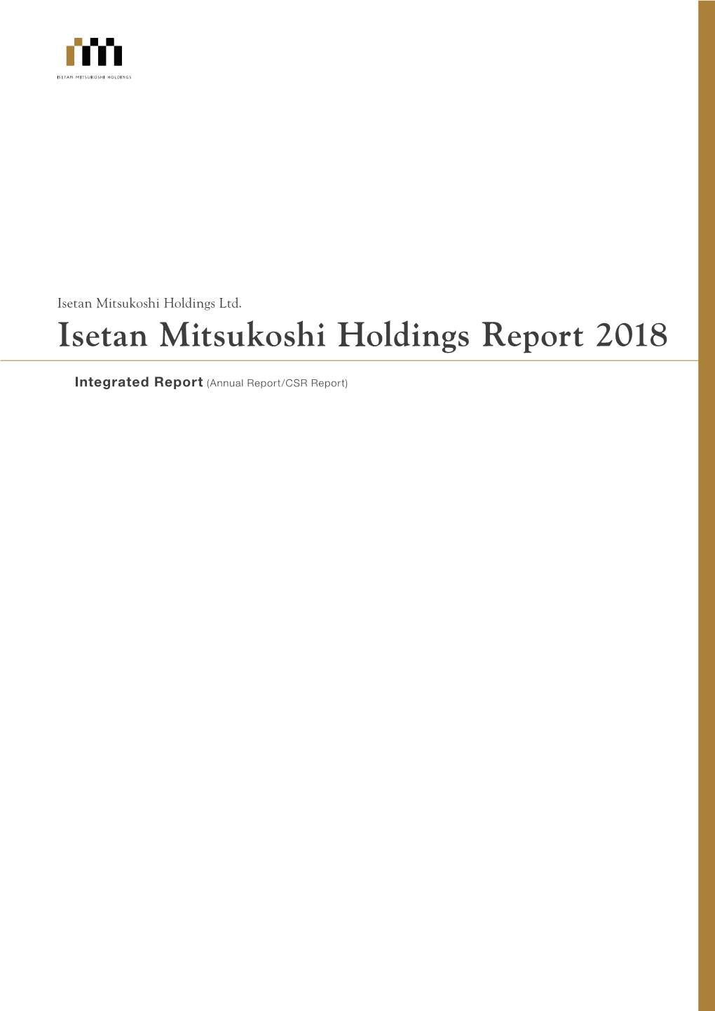 Isetan Mitsukoshi Holdings Report 2018