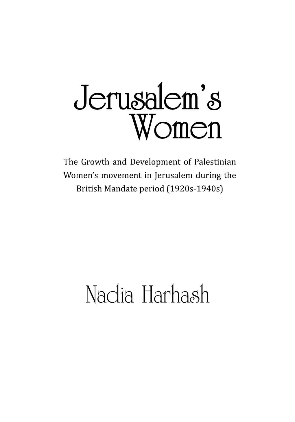 Jerusalem's Women