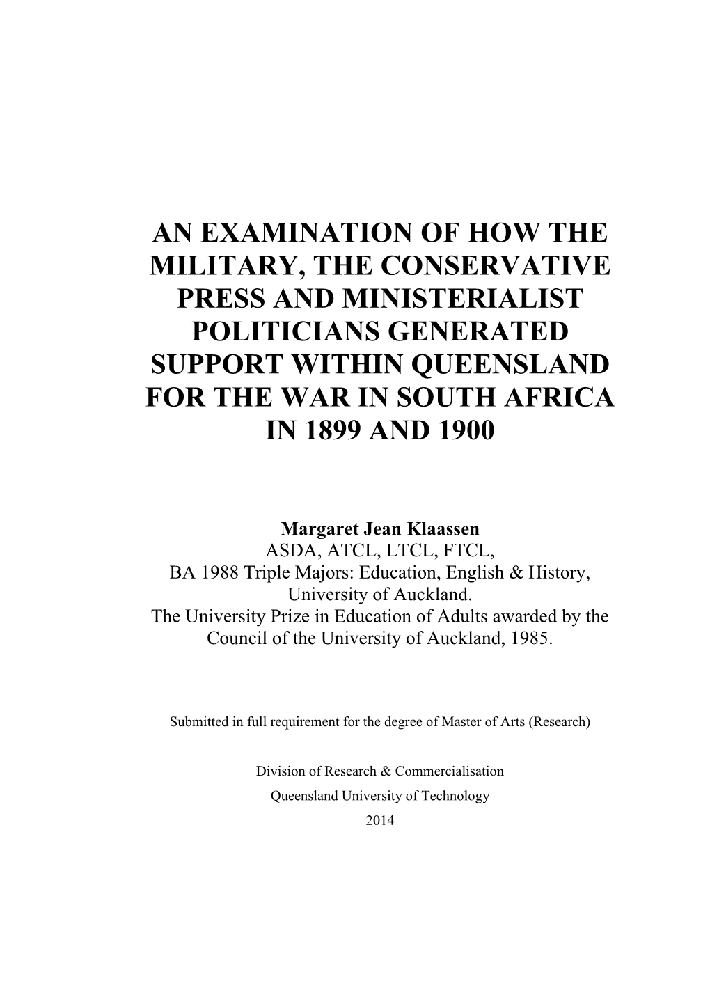 Margaret Klaassen Thesis (PDF 1MB)