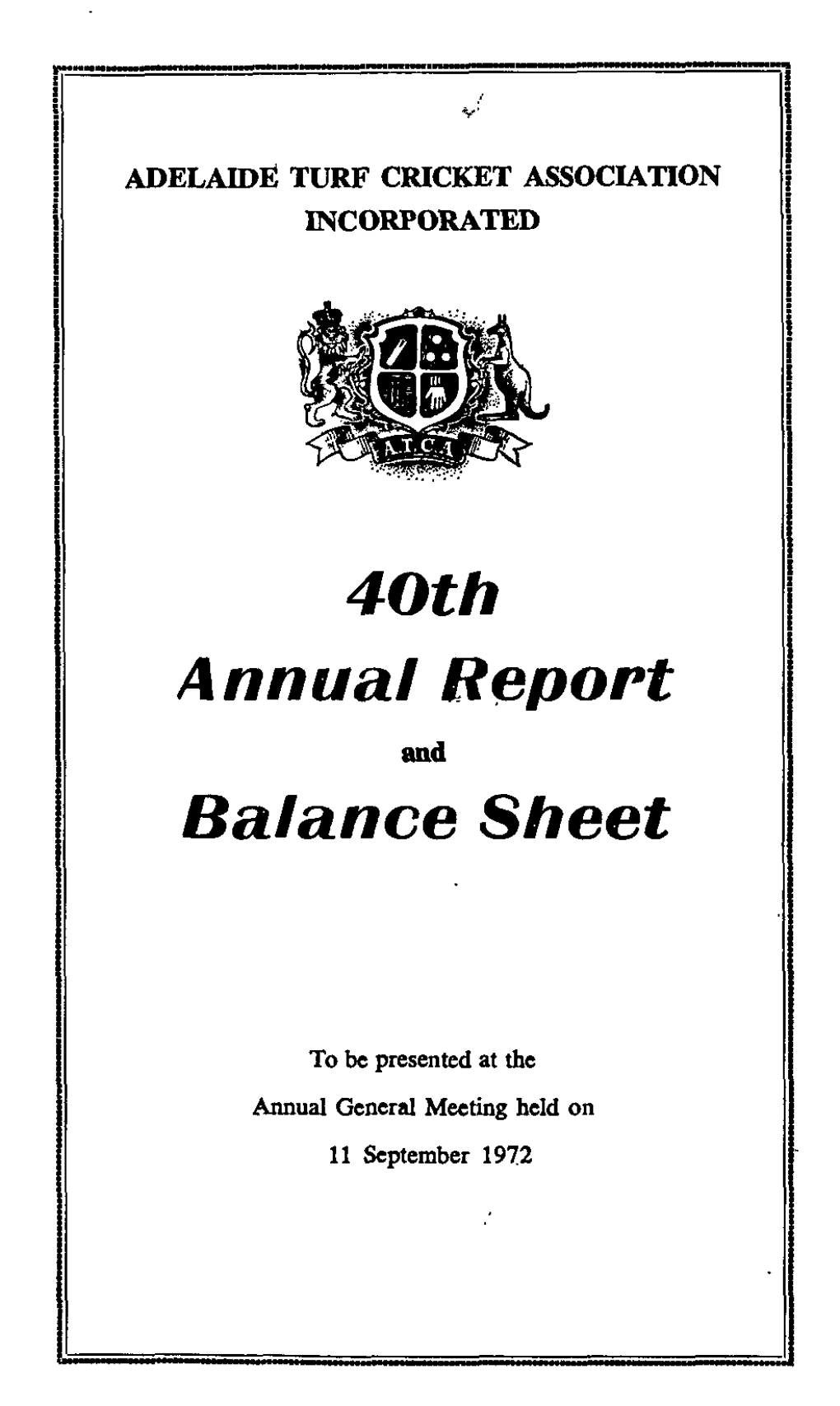 40Th Annual Report