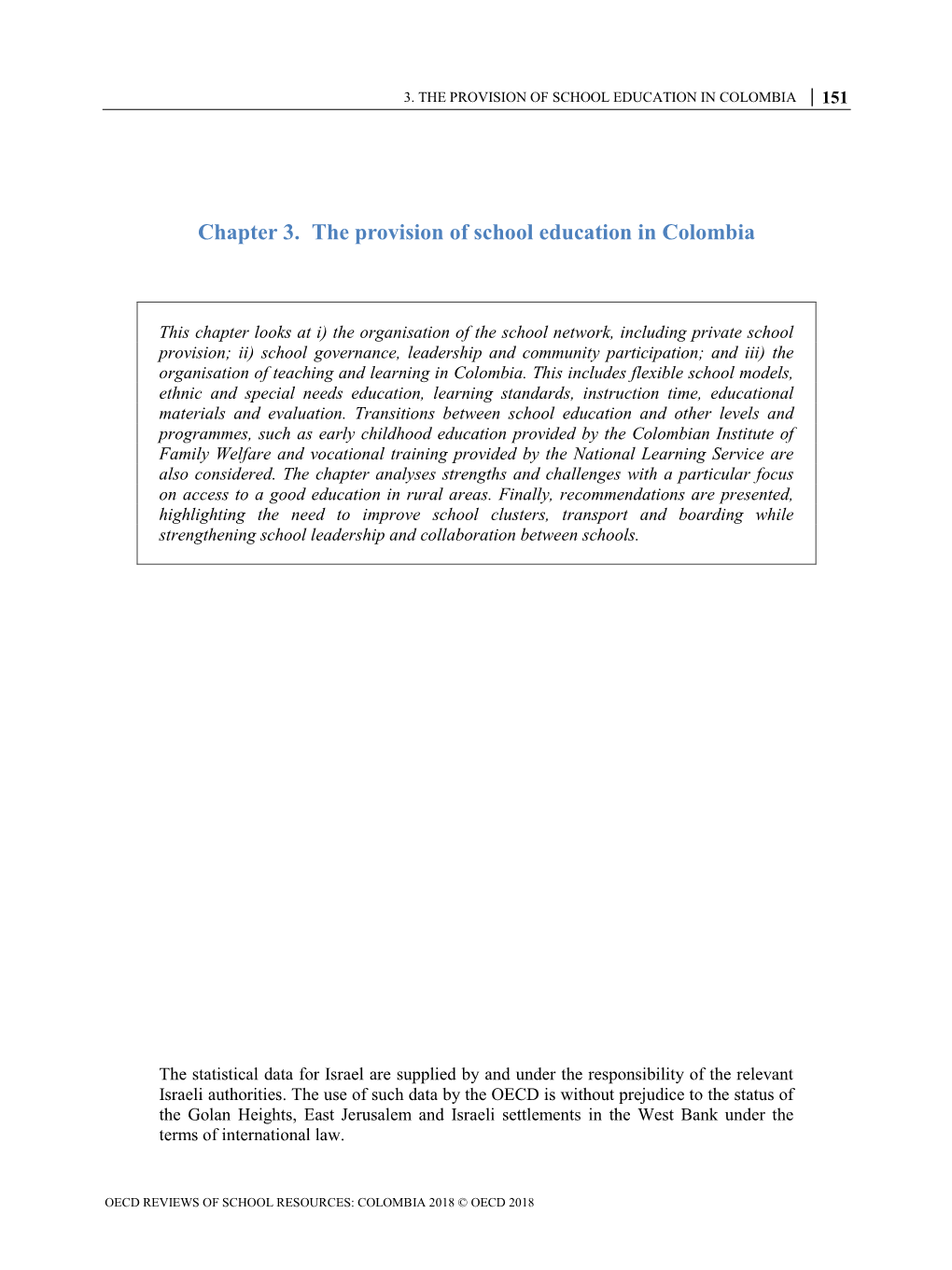 Chapter 3. the Provision of School Education in Colombia