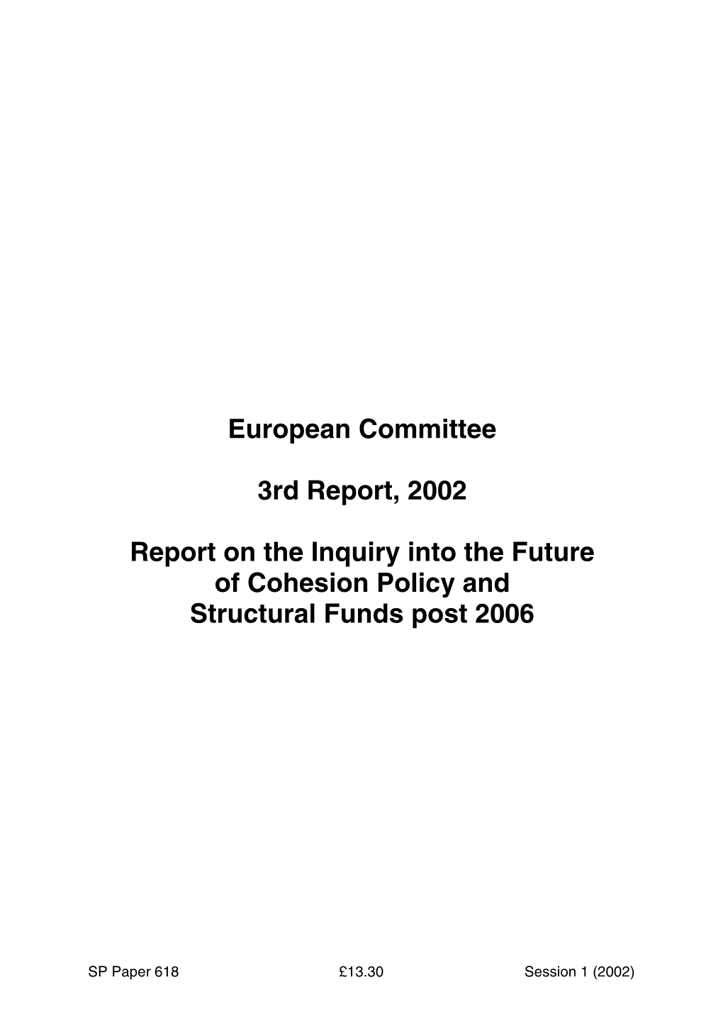Scottish Parliament Report