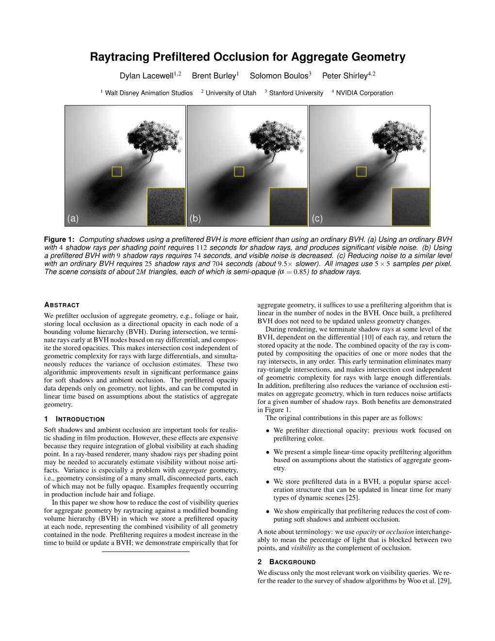 Raytracing Prefiltered Occlusion for Aggregate Geometry